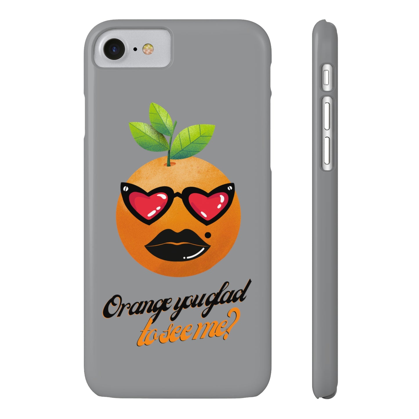 Slim Phone Cases, Case-Mate, Orange you Glad to See Me - Light Grey