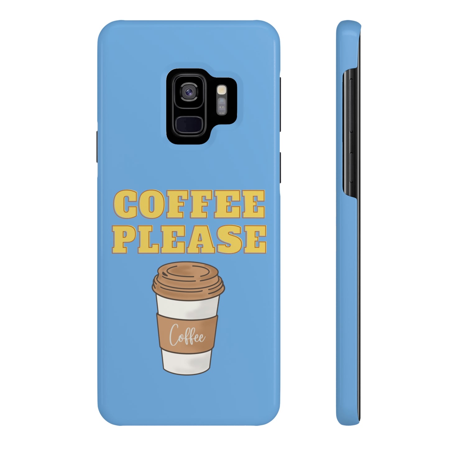 Slim Phone Cases, Case-Mate - Coffee, Please, Light Blue