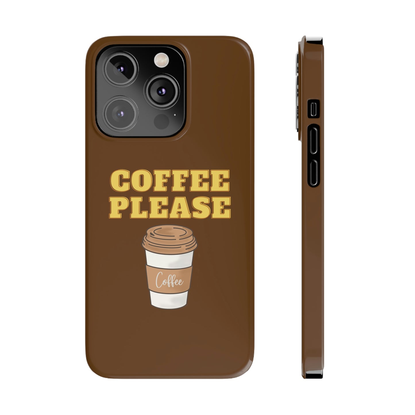 Slim Phone Cases, Case-Mate - Coffee, Please, Brown