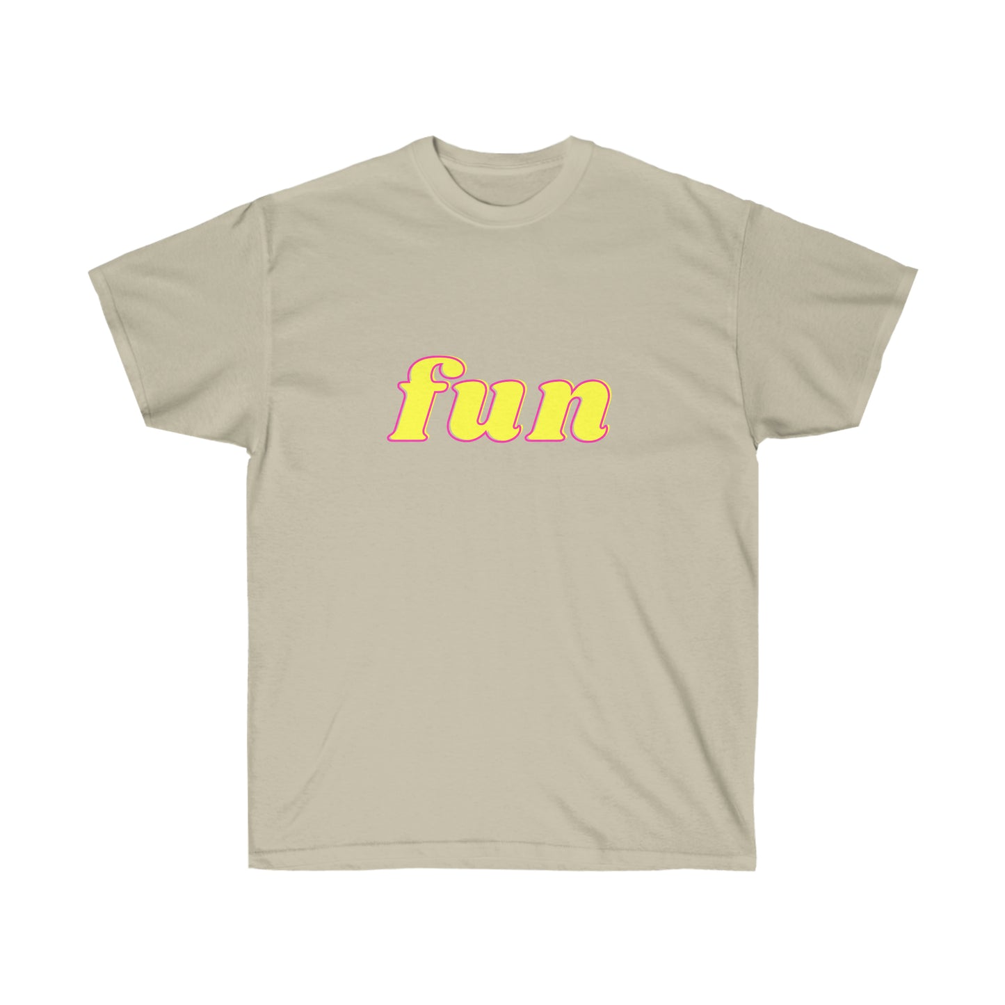 Unisex Ultra Cotton Tee fun - Yellow and Pink