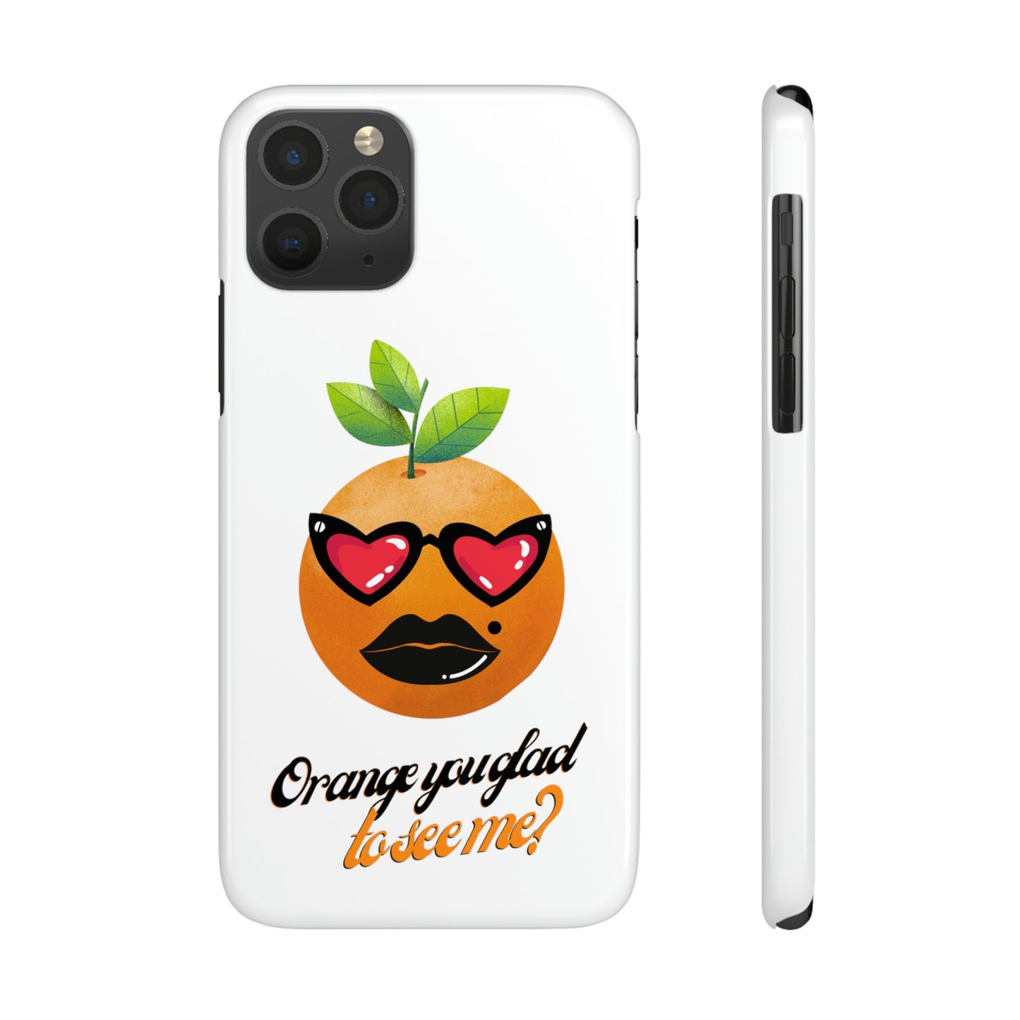 Slim Phone Cases, Case-Mate, Orange you Glad to See Me - White