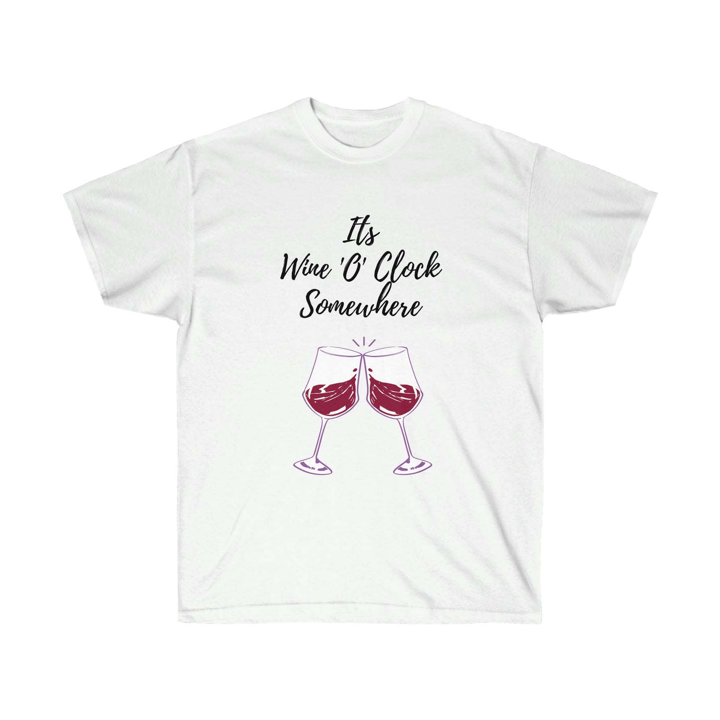 Unisex Ultra Cotton Tee - It's Wine 'O' Clock Somewhere