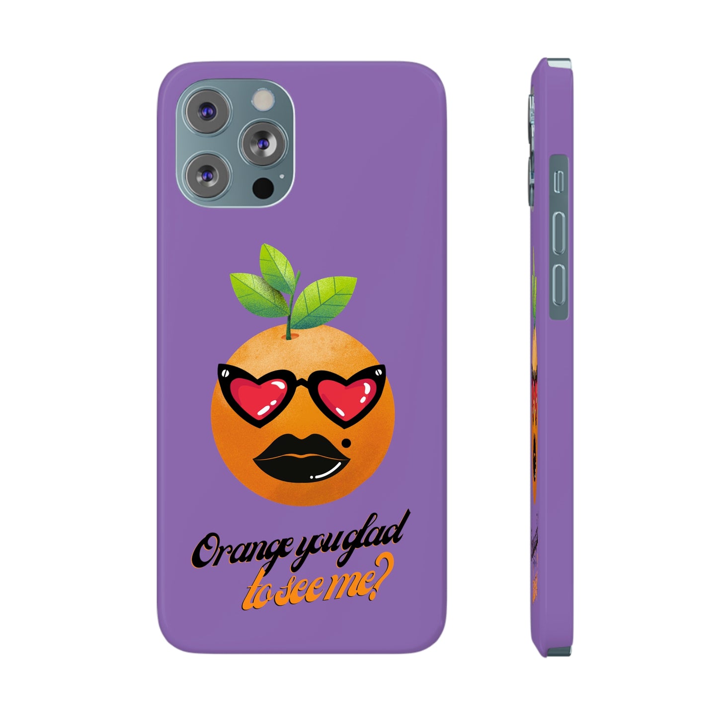 Slim Phone Cases, Case-Mate, Orange you Glad to See Me - Light Purple