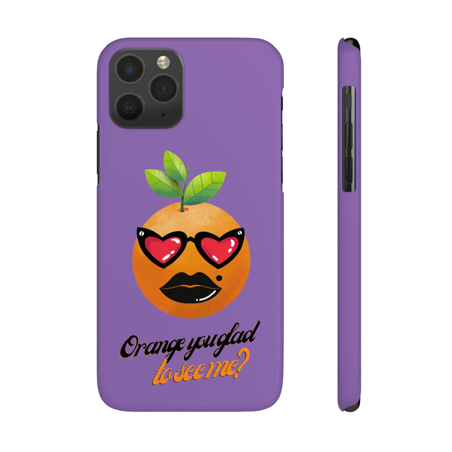 Slim Phone Cases, Case-Mate, Orange you Glad to See Me - Light Purple