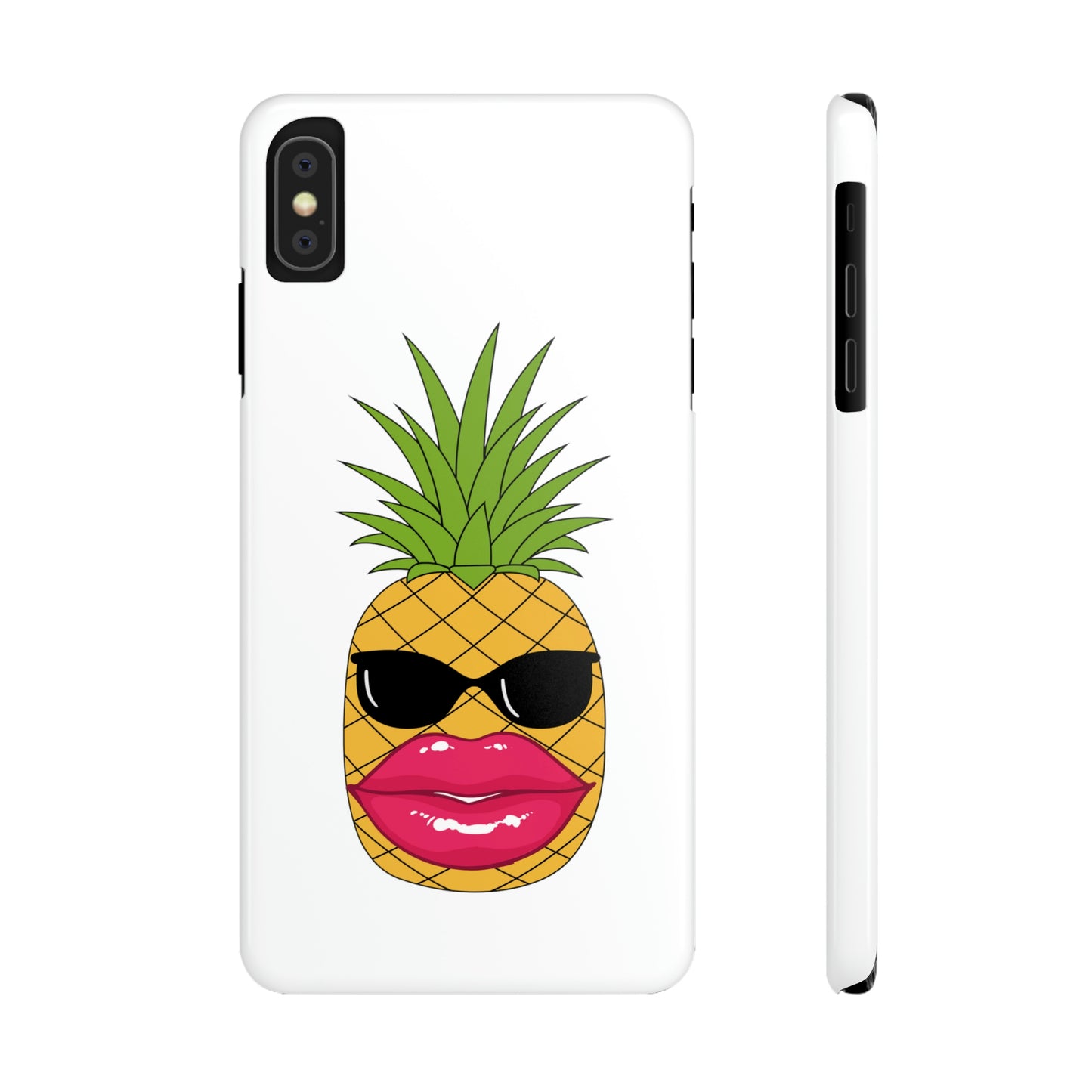 Slim Phone Cases, Case-Mate, Bougie Pineapple - White