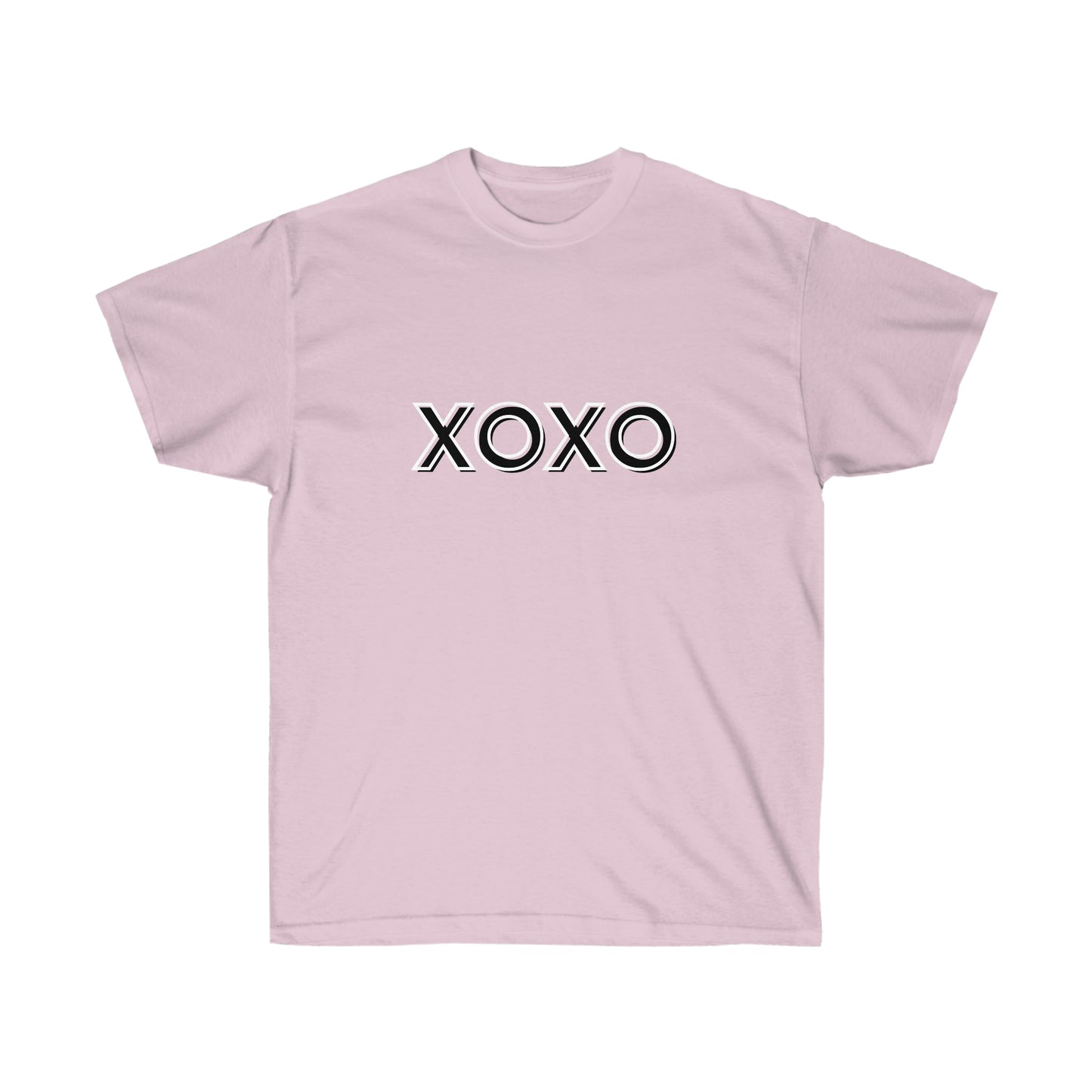Unisex Ultra Cotton Tee XOXO - Black and White