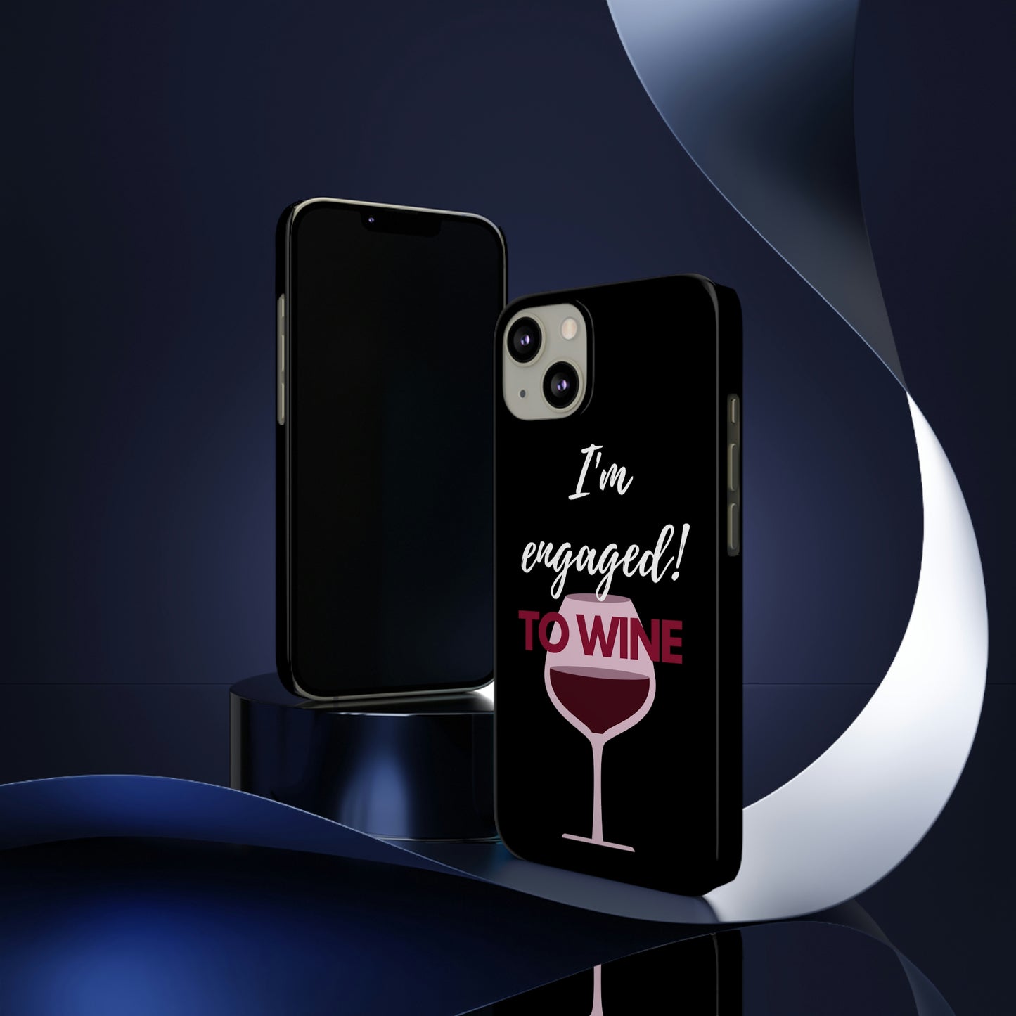 Slim Phone Cases, Case-Mate, I'm Engaged to Wine - Black
