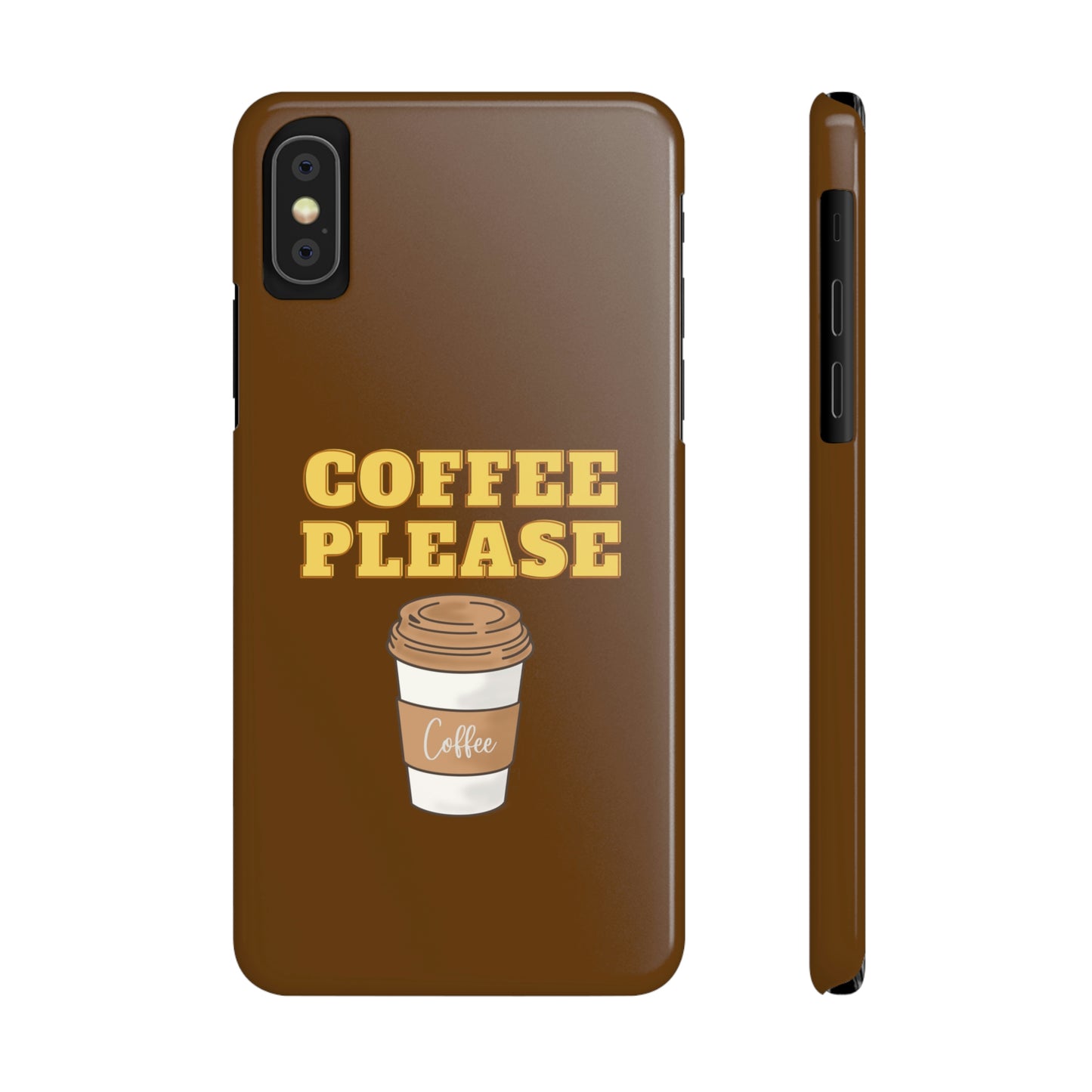 Slim Phone Cases, Case-Mate - Coffee, Please, Brown
