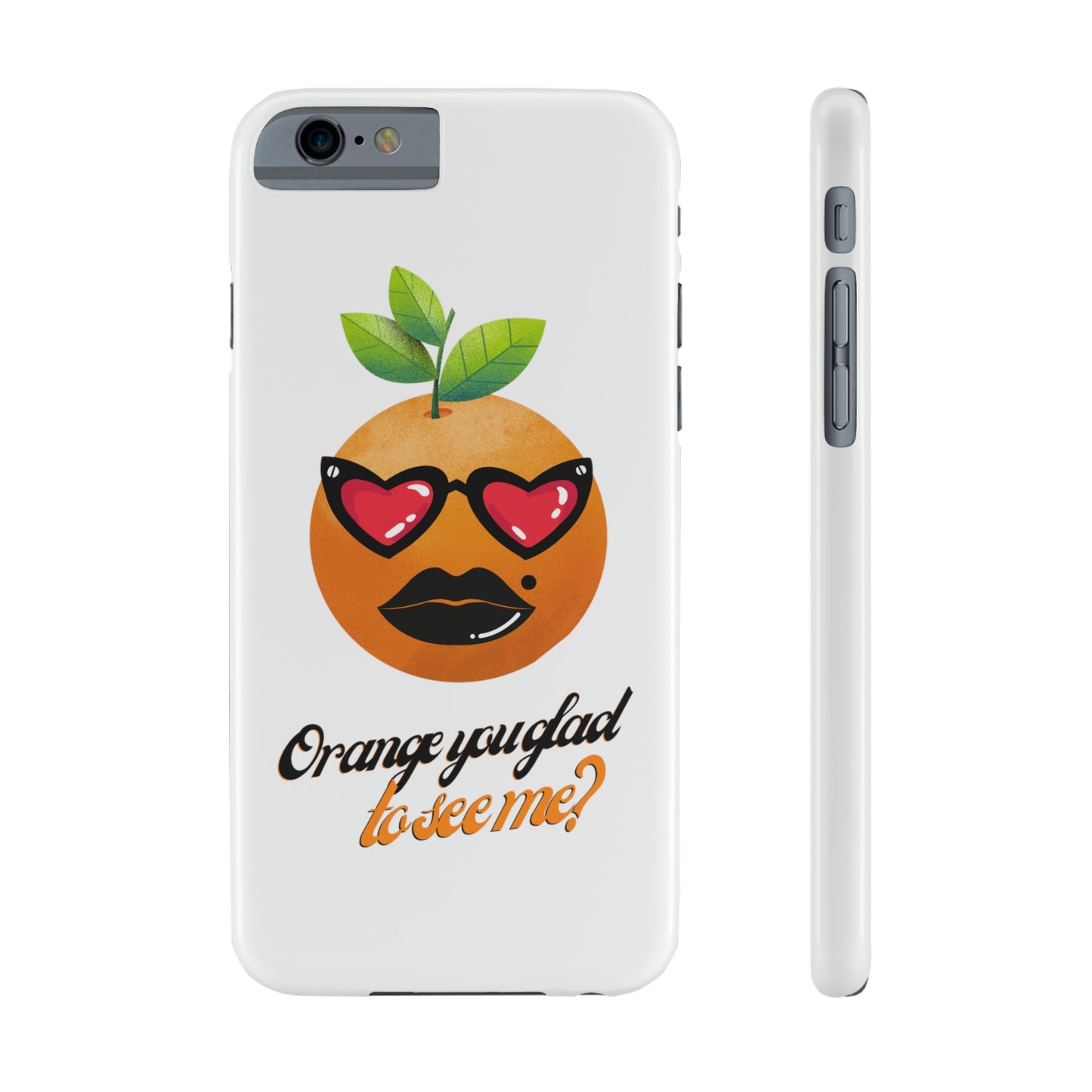 Slim Phone Cases, Case-Mate, Orange you Glad to See Me - White