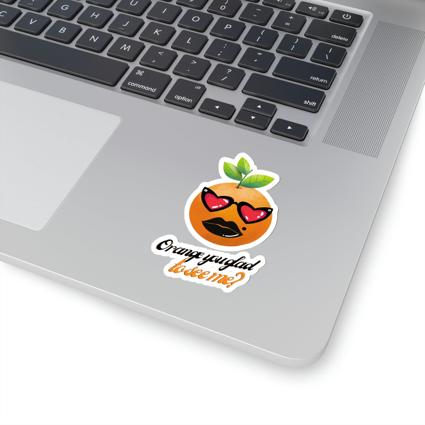 Kiss-Cut Stickers - Orange you glad to see me?, with catchphrase, 10pcs