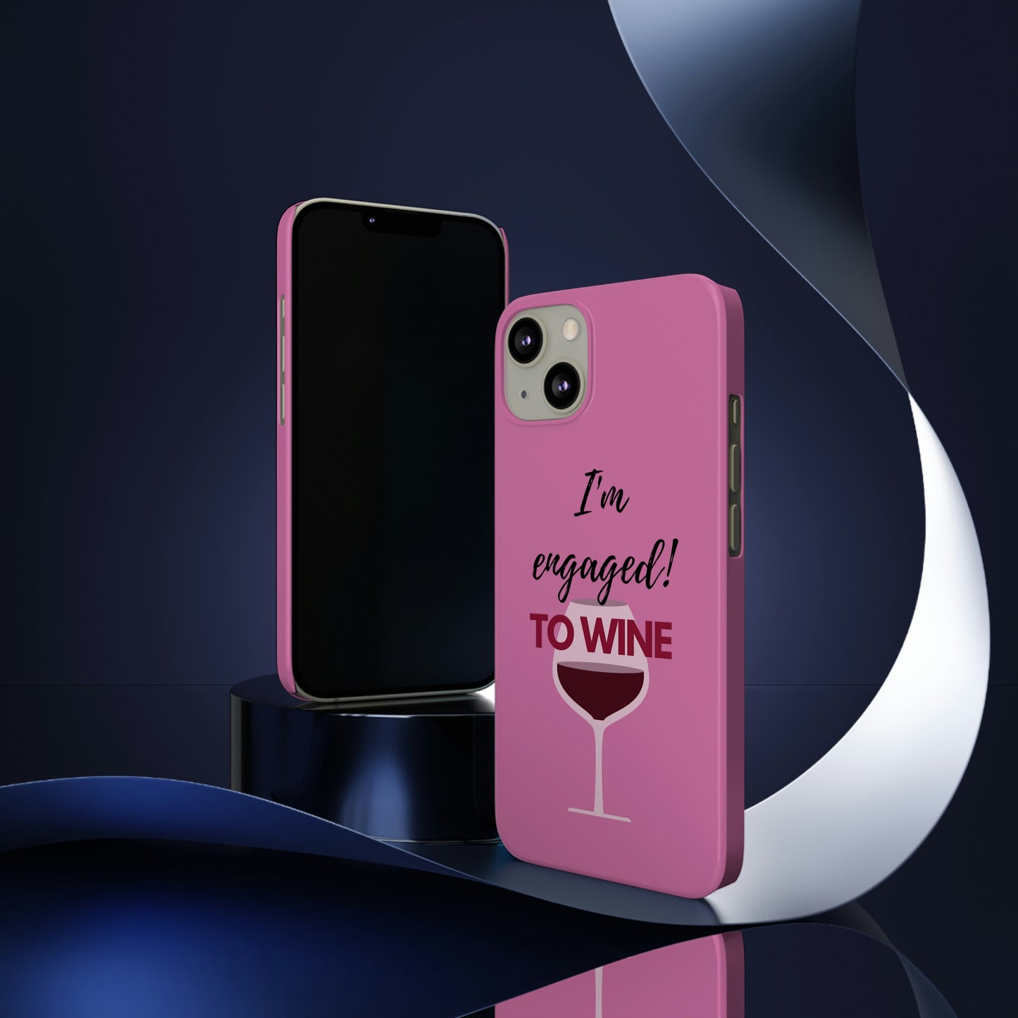 Slim Phone Cases, Case-Mate, I'm Engaged to Wine - Light Pink