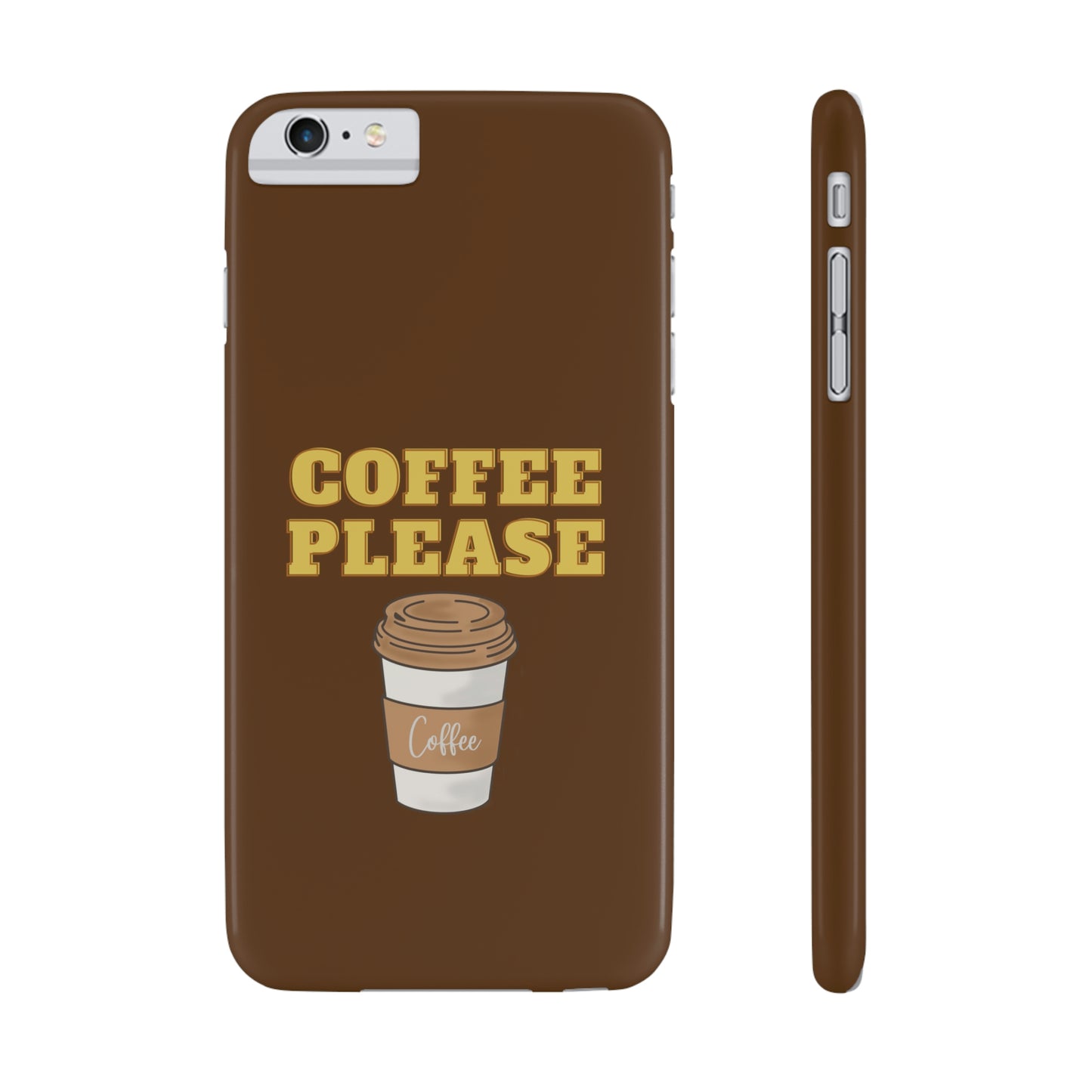 Slim Phone Cases, Case-Mate - Coffee, Please, Brown