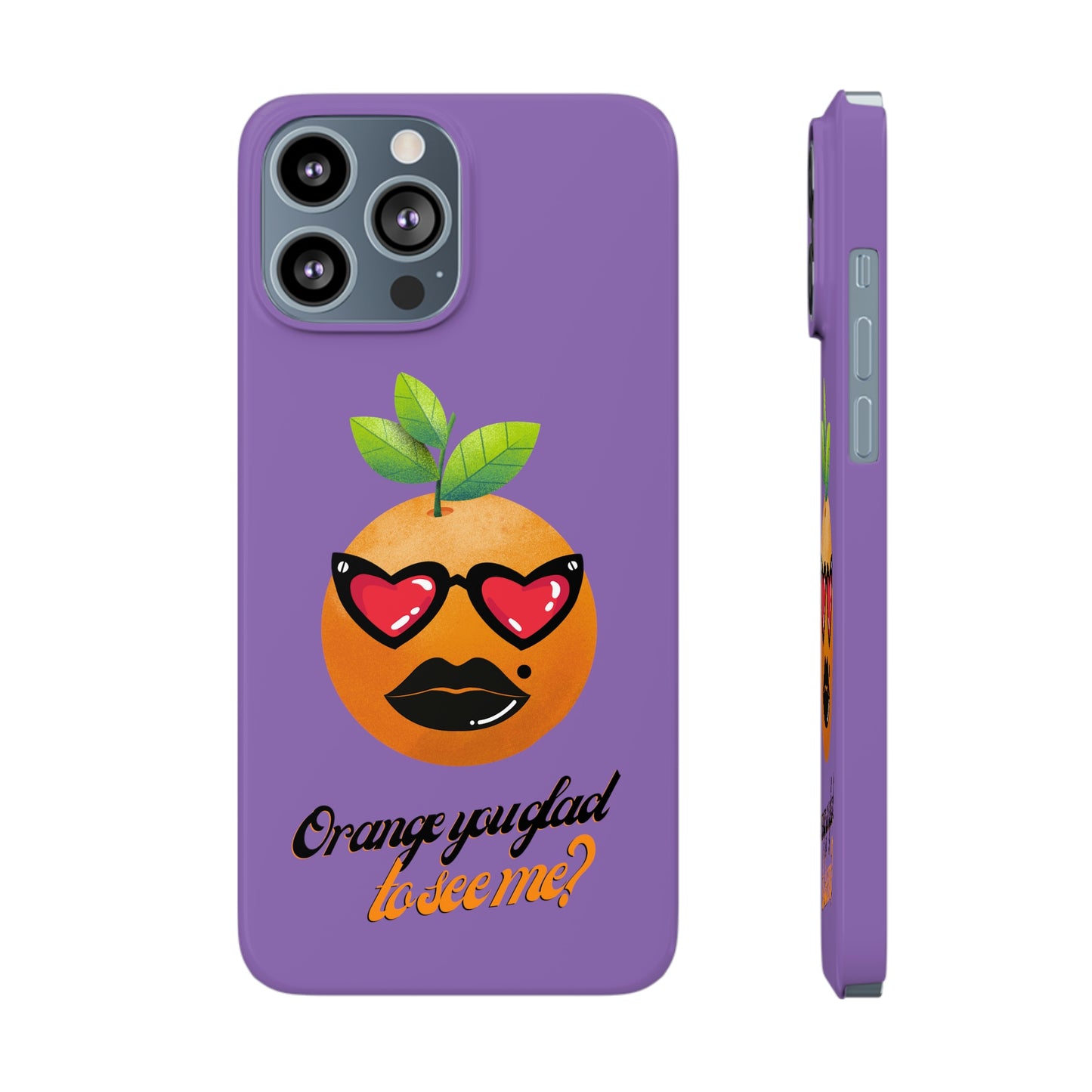Slim Phone Cases, Case-Mate, Orange you Glad to See Me - Light Purple