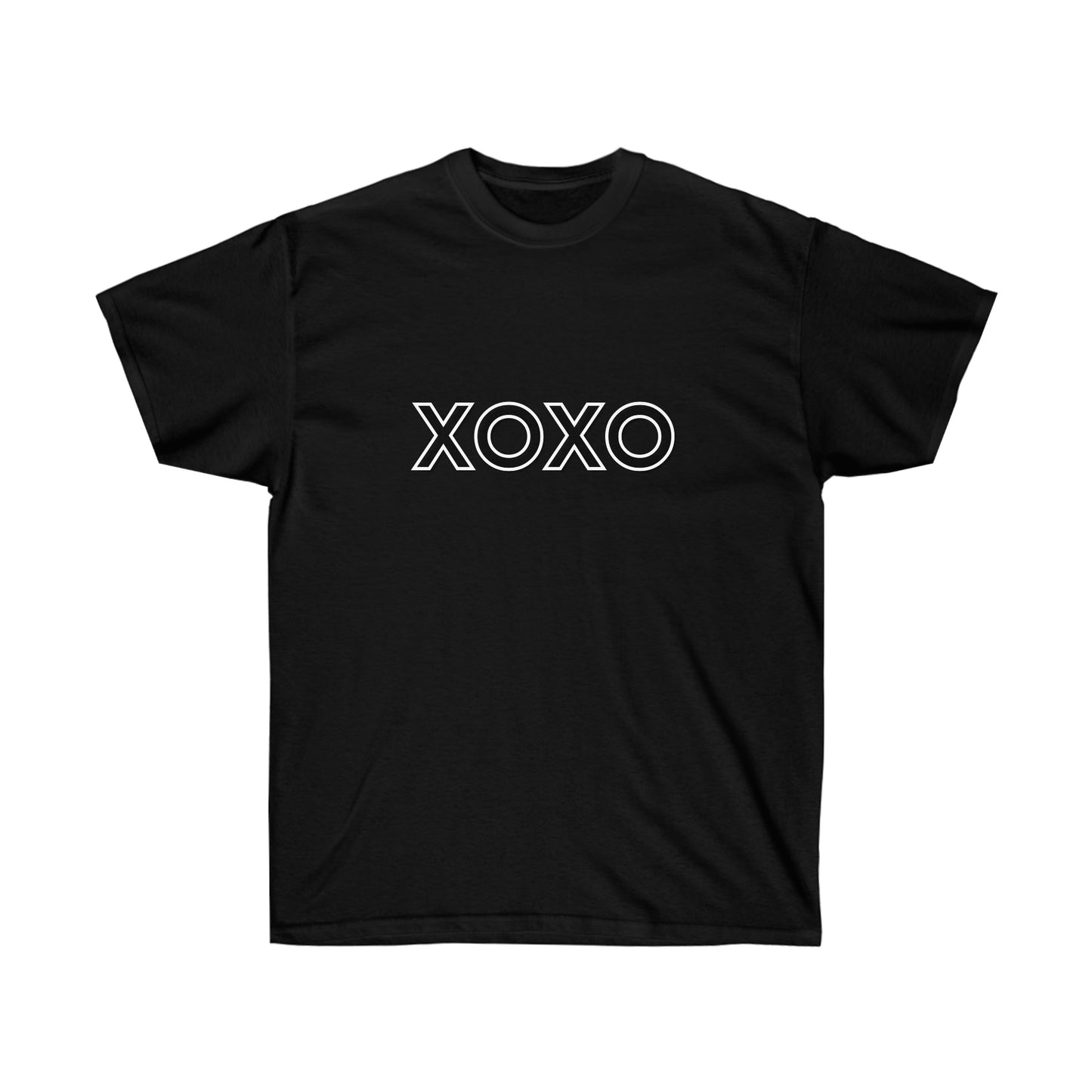 Unisex Ultra Cotton Tee XOXO - Black and White