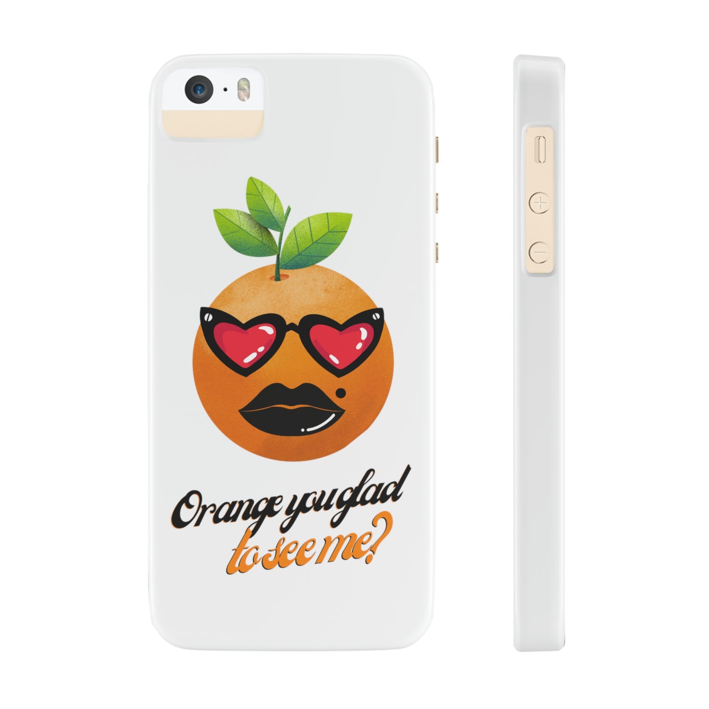 Slim Phone Cases, Case-Mate, Orange you Glad to See Me - White