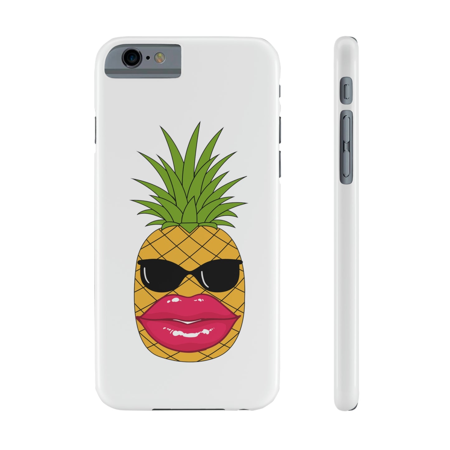 Slim Phone Cases, Case-Mate, Bougie Pineapple - White