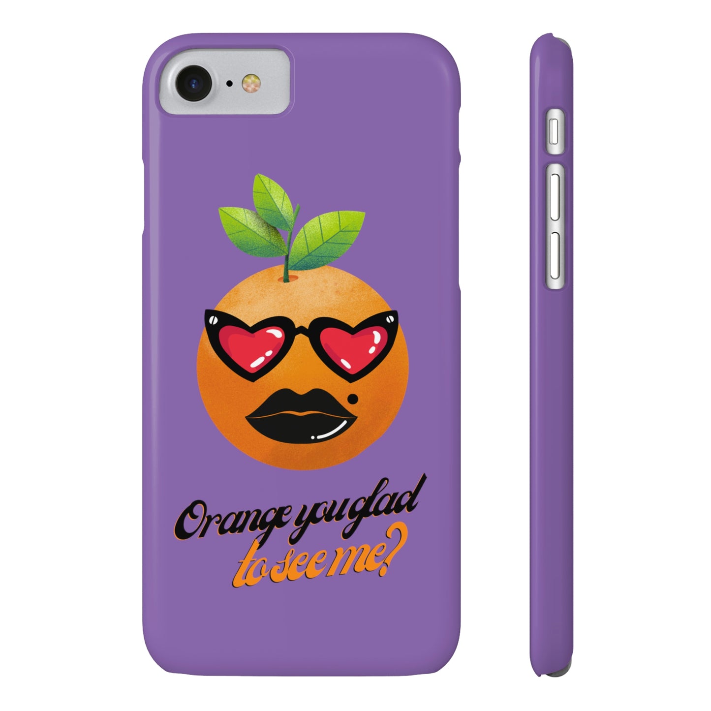 Slim Phone Cases, Case-Mate, Orange you Glad to See Me - Light Purple