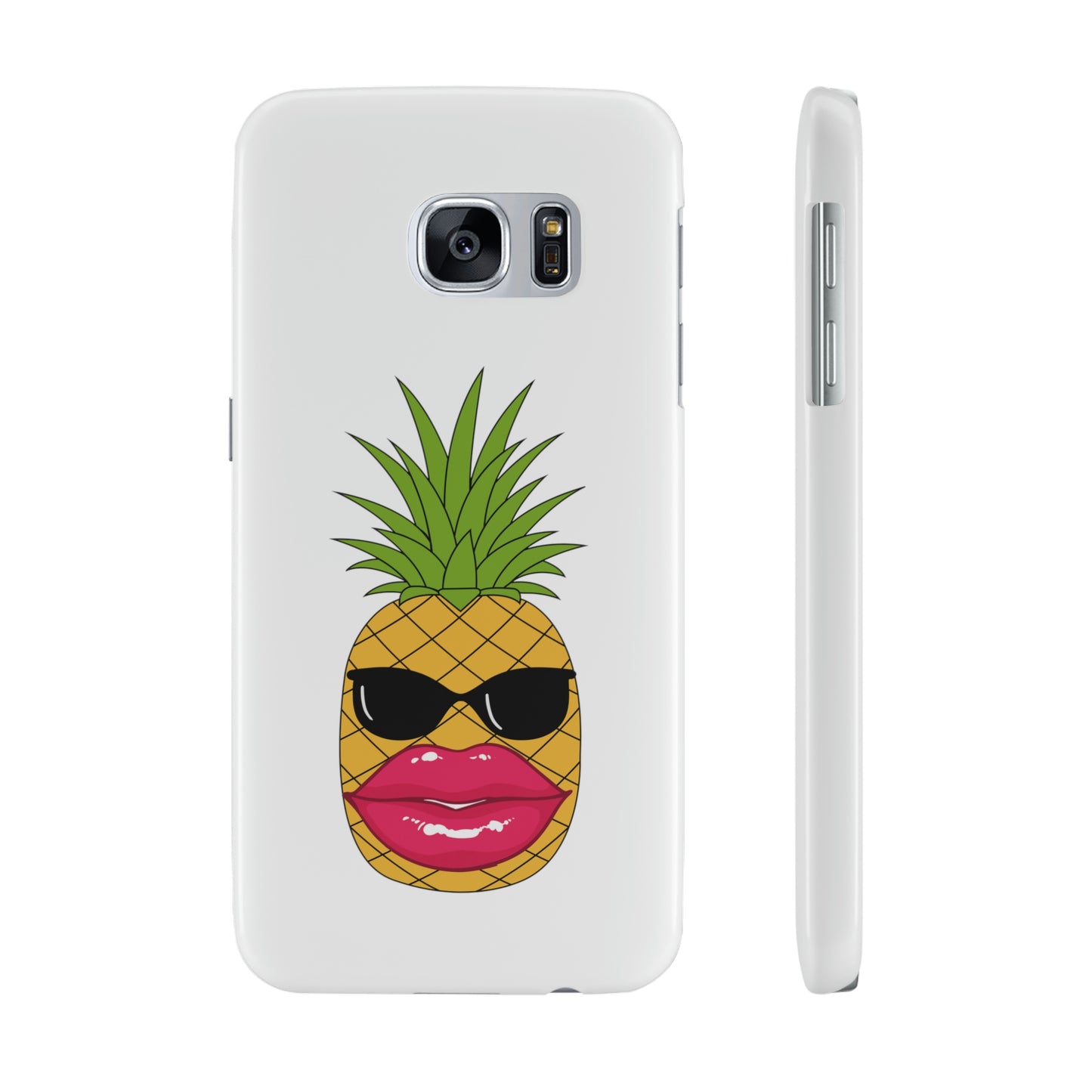 Slim Phone Cases, Case-Mate, Bougie Pineapple - White