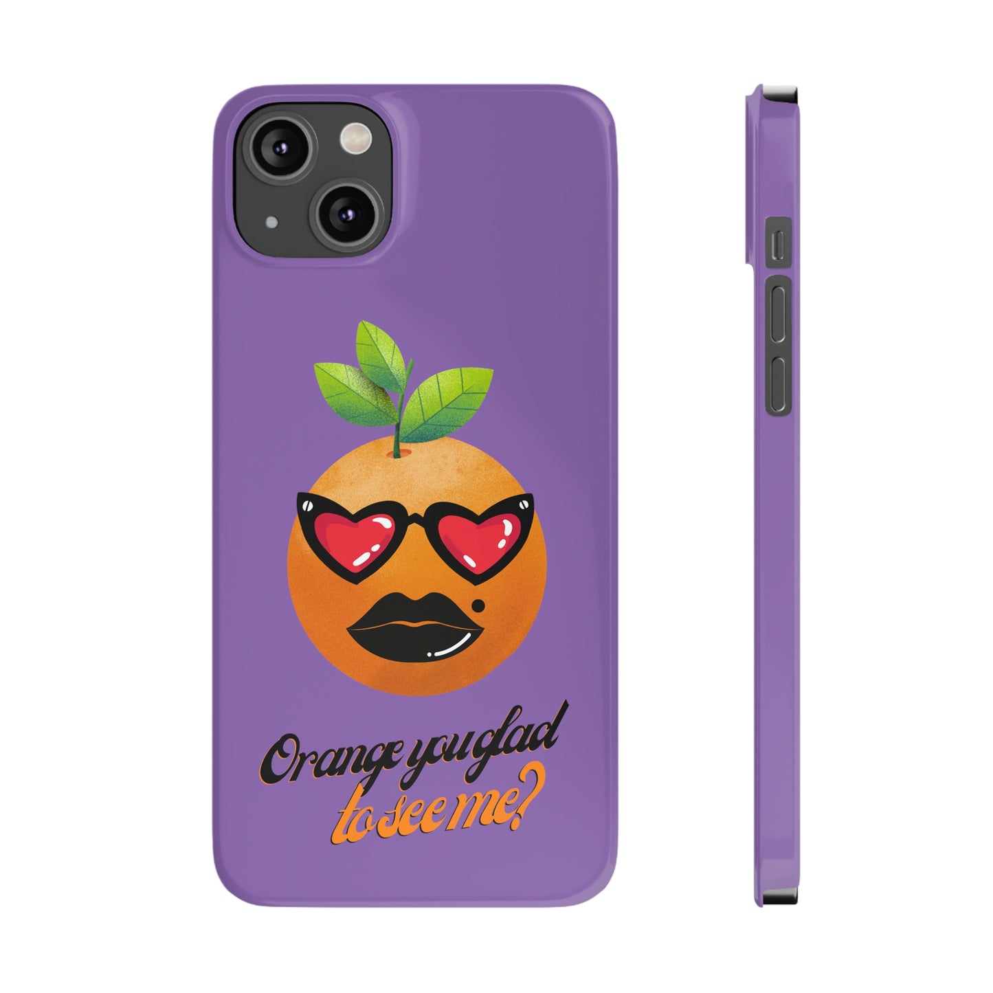 Slim Phone Cases, Case-Mate, Orange you Glad to See Me - Light Purple