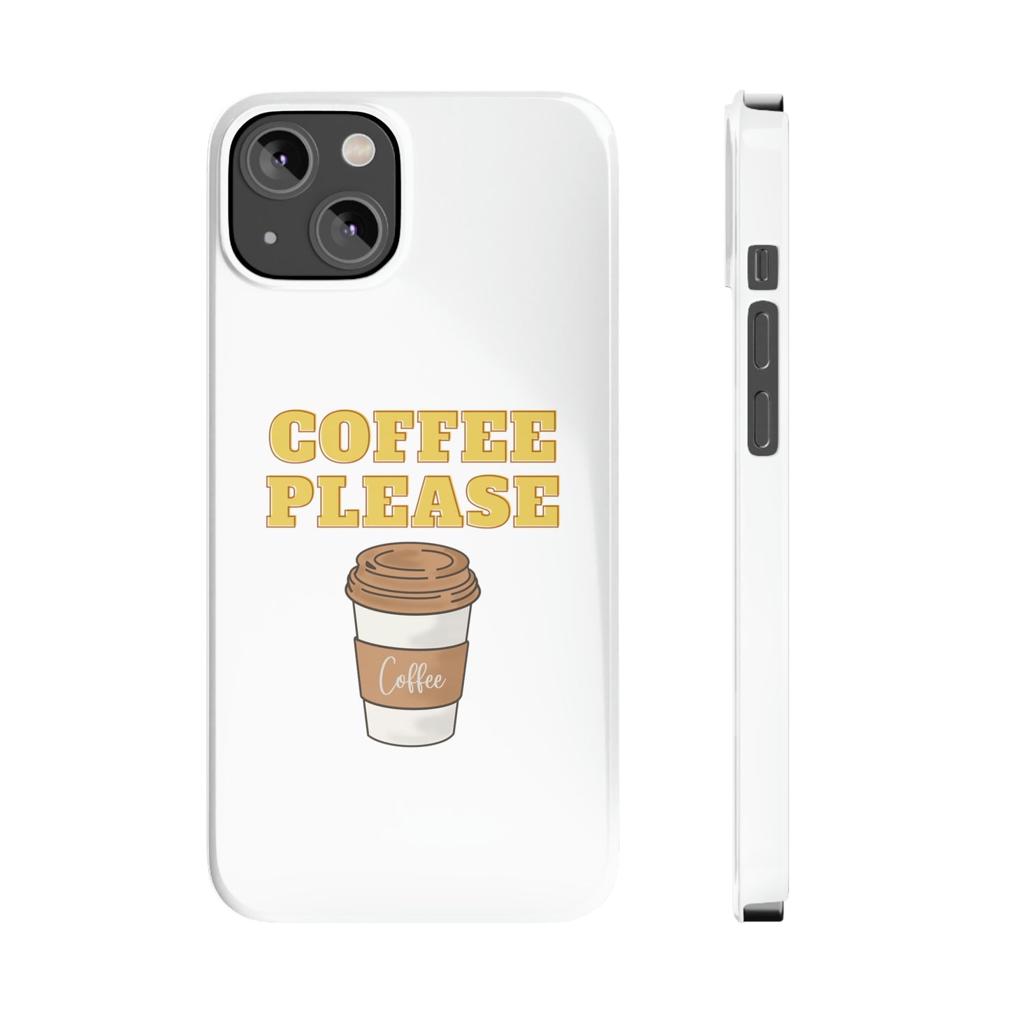 Slim Phone Cases, Case-Mate - Coffee, Please, White