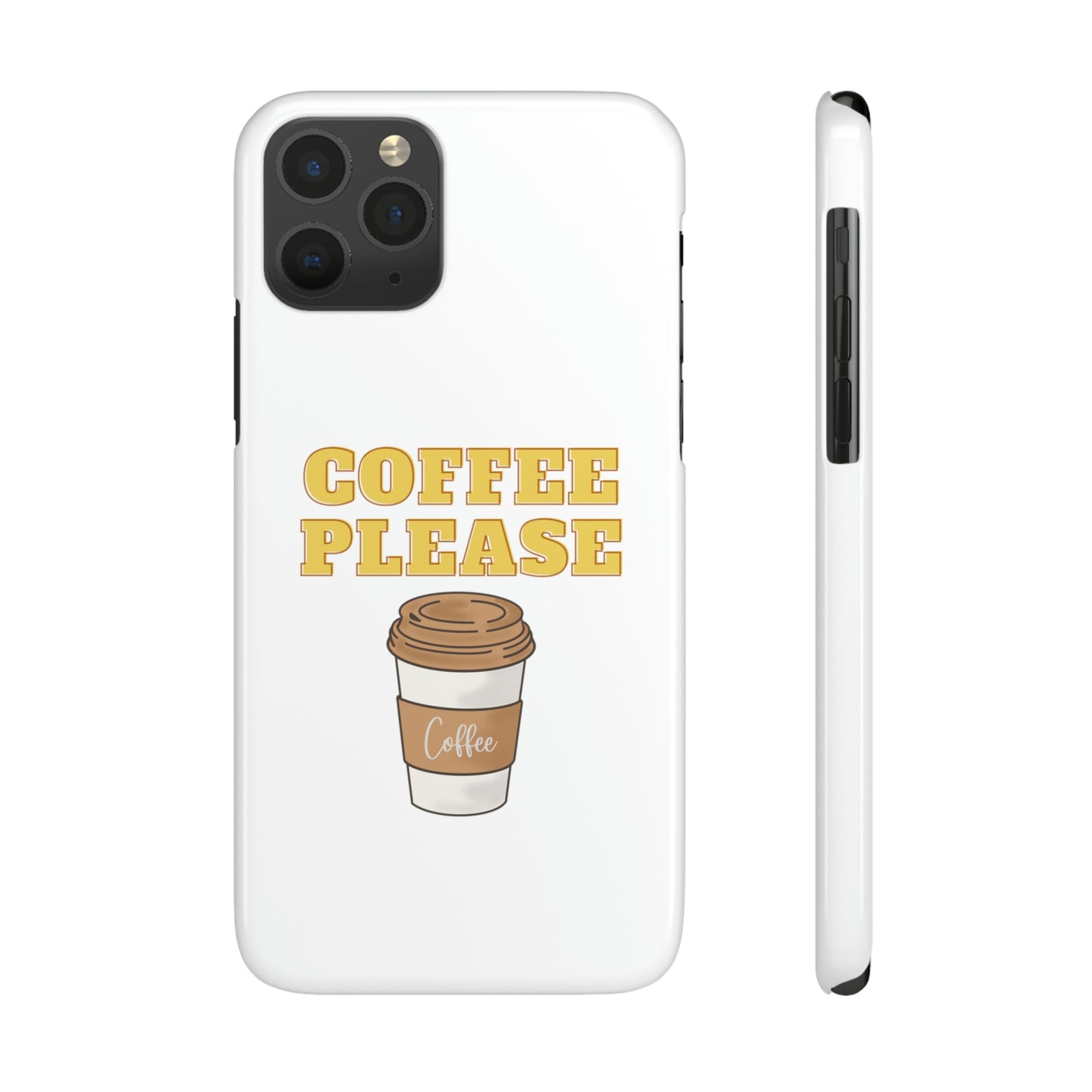 Slim Phone Cases, Case-Mate - Coffee, Please, White
