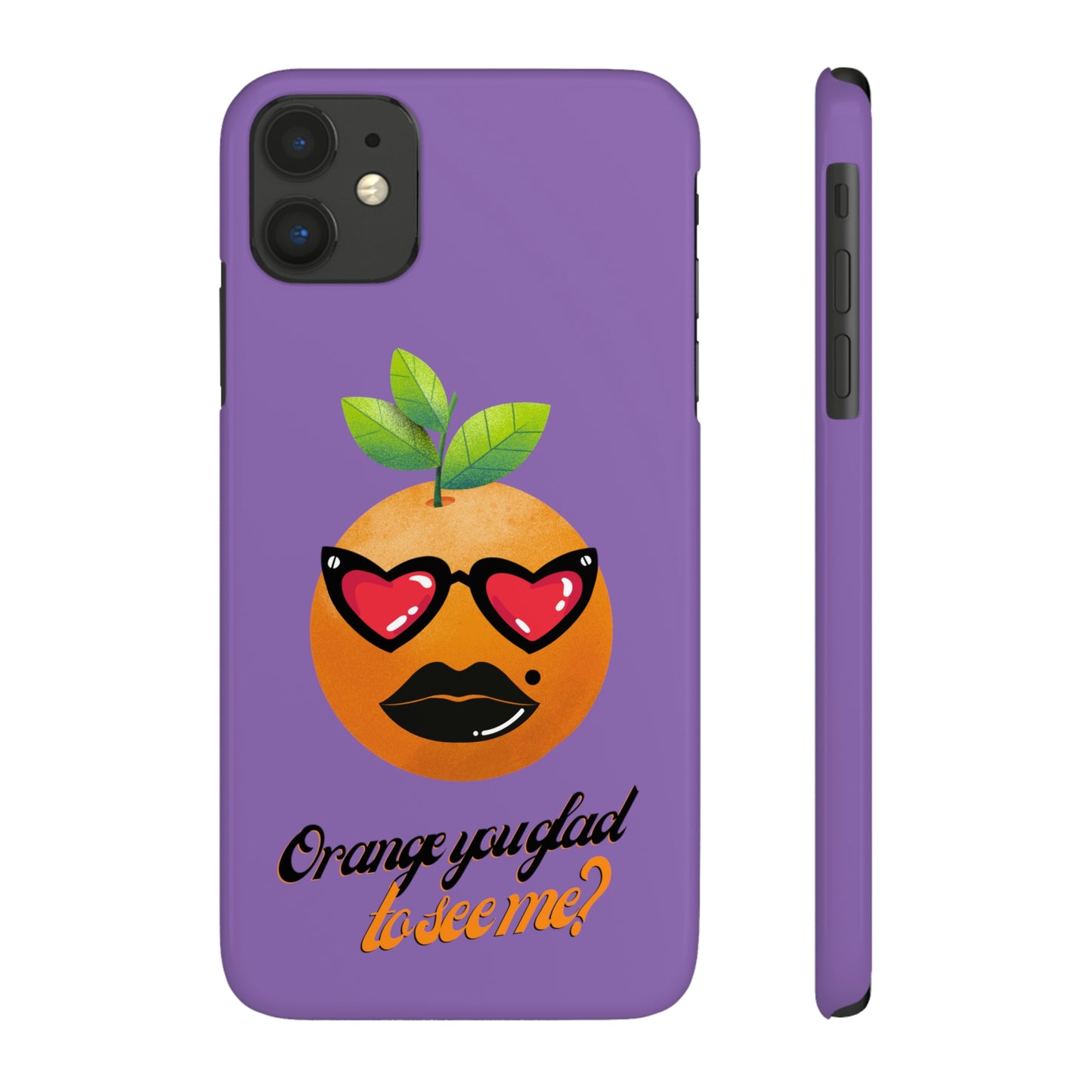 Slim Phone Cases, Case-Mate, Orange you Glad to See Me - Light Purple
