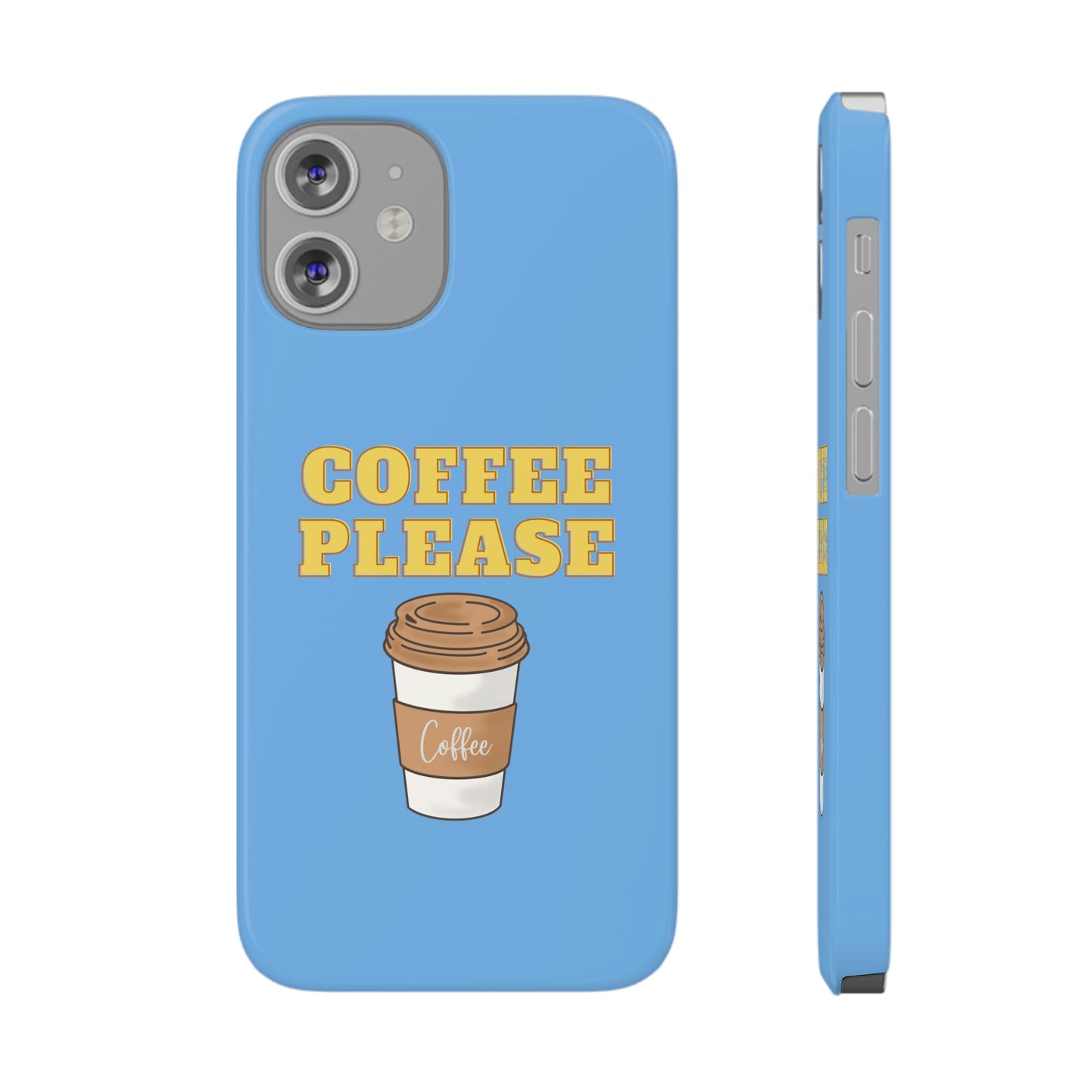 Slim Phone Cases, Case-Mate - Coffee, Please, Light Blue