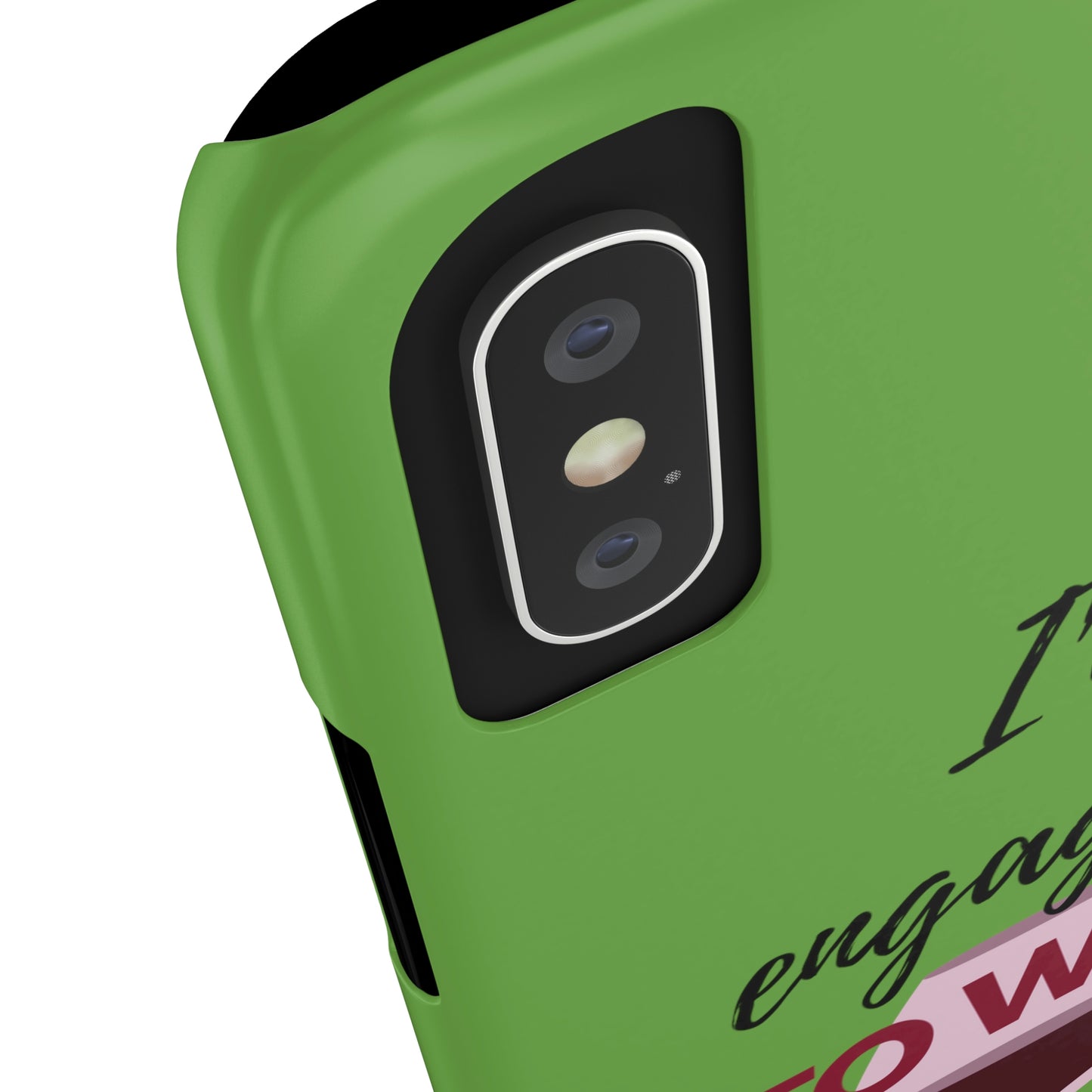 Slim Phone Cases, Case-Mate, I'm Engaged to Wine - Light Green