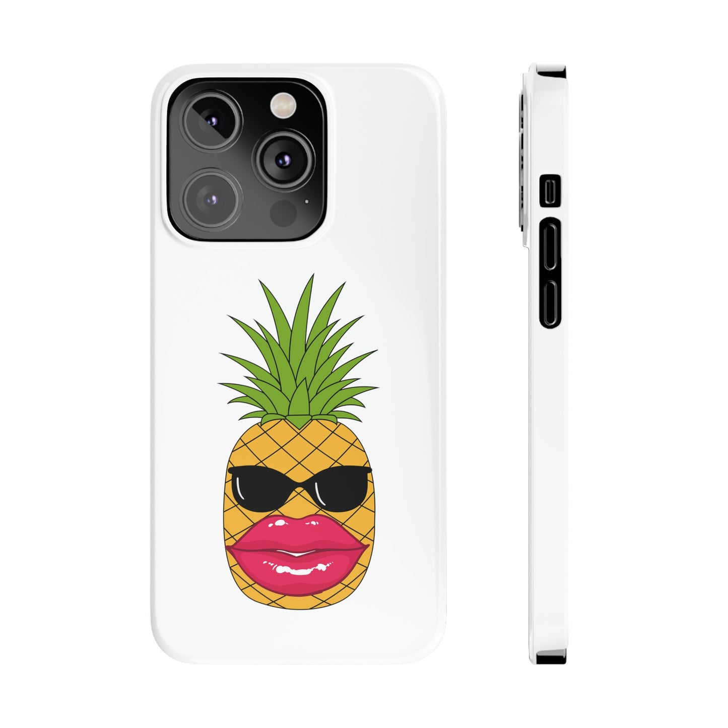 Slim Phone Cases, Case-Mate, Bougie Pineapple - White