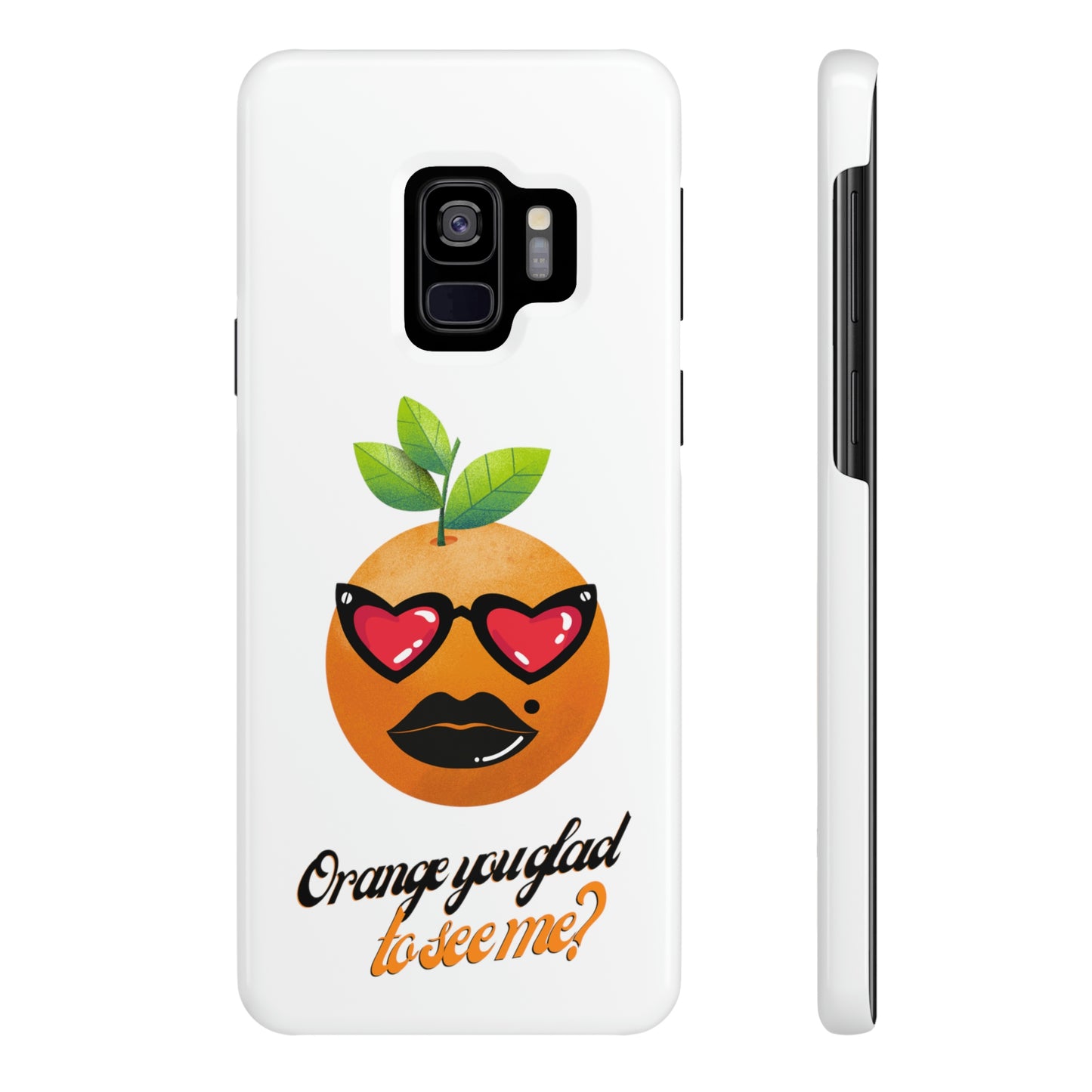 Slim Phone Cases, Case-Mate, Orange you Glad to See Me - White