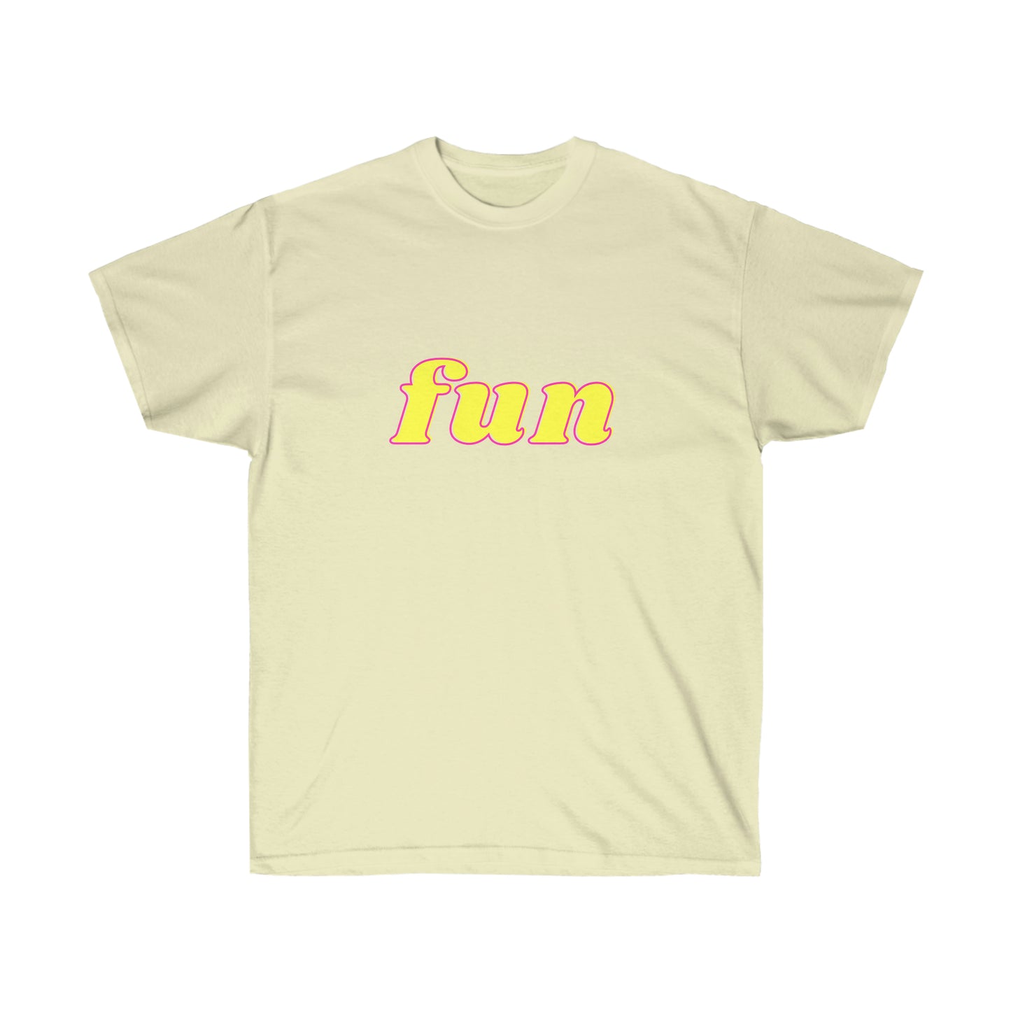 Unisex Ultra Cotton Tee fun - Yellow and Pink