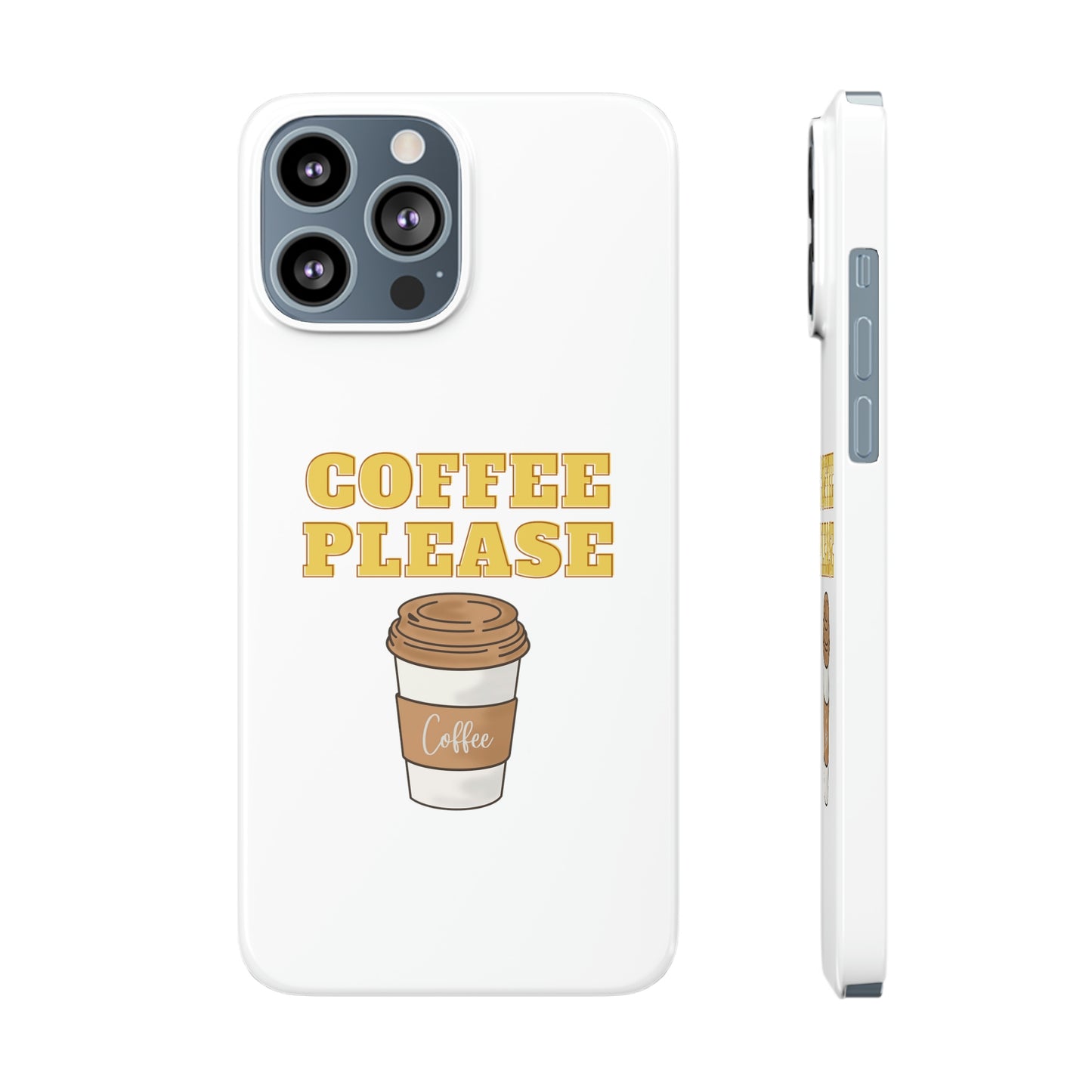 Slim Phone Cases, Case-Mate - Coffee, Please, White