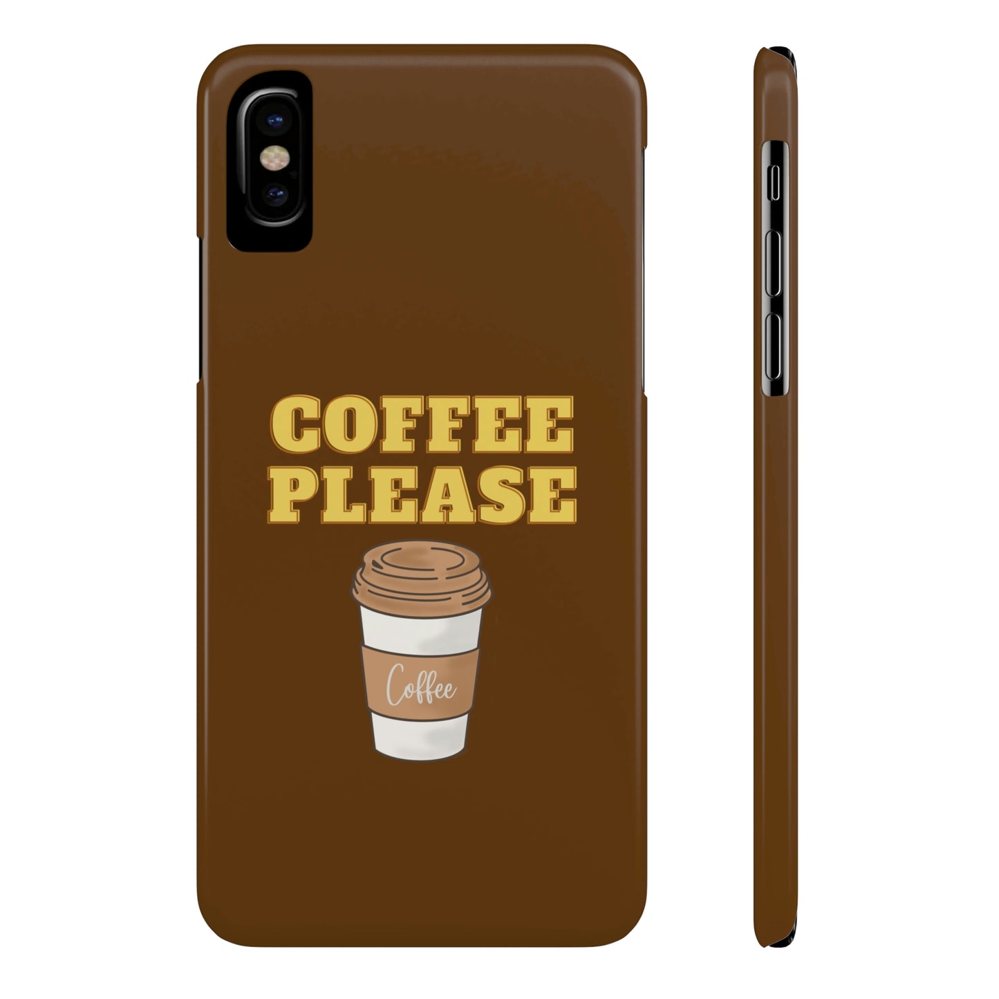 Slim Phone Cases, Case-Mate - Coffee, Please, Brown