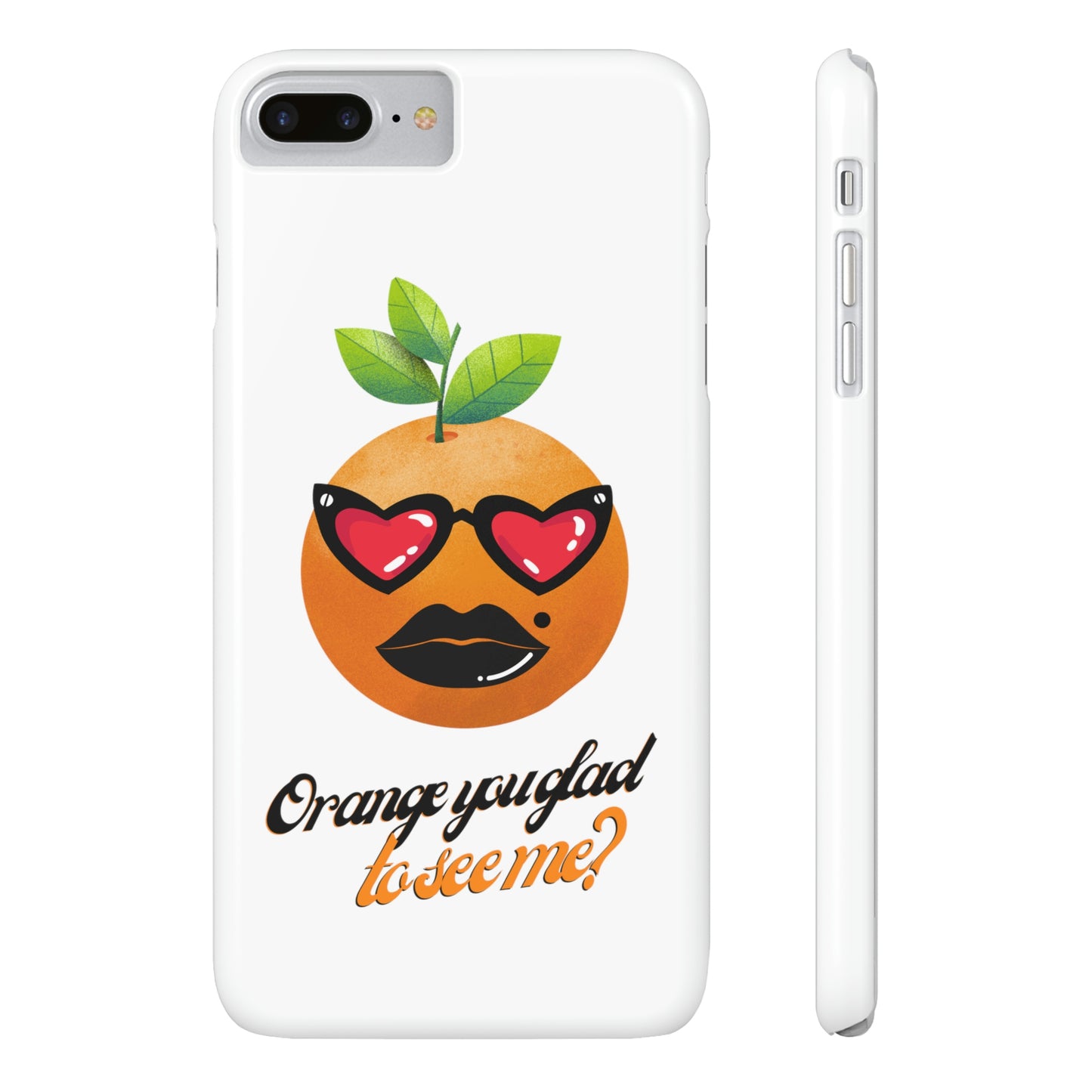 Slim Phone Cases, Case-Mate, Orange you Glad to See Me - White