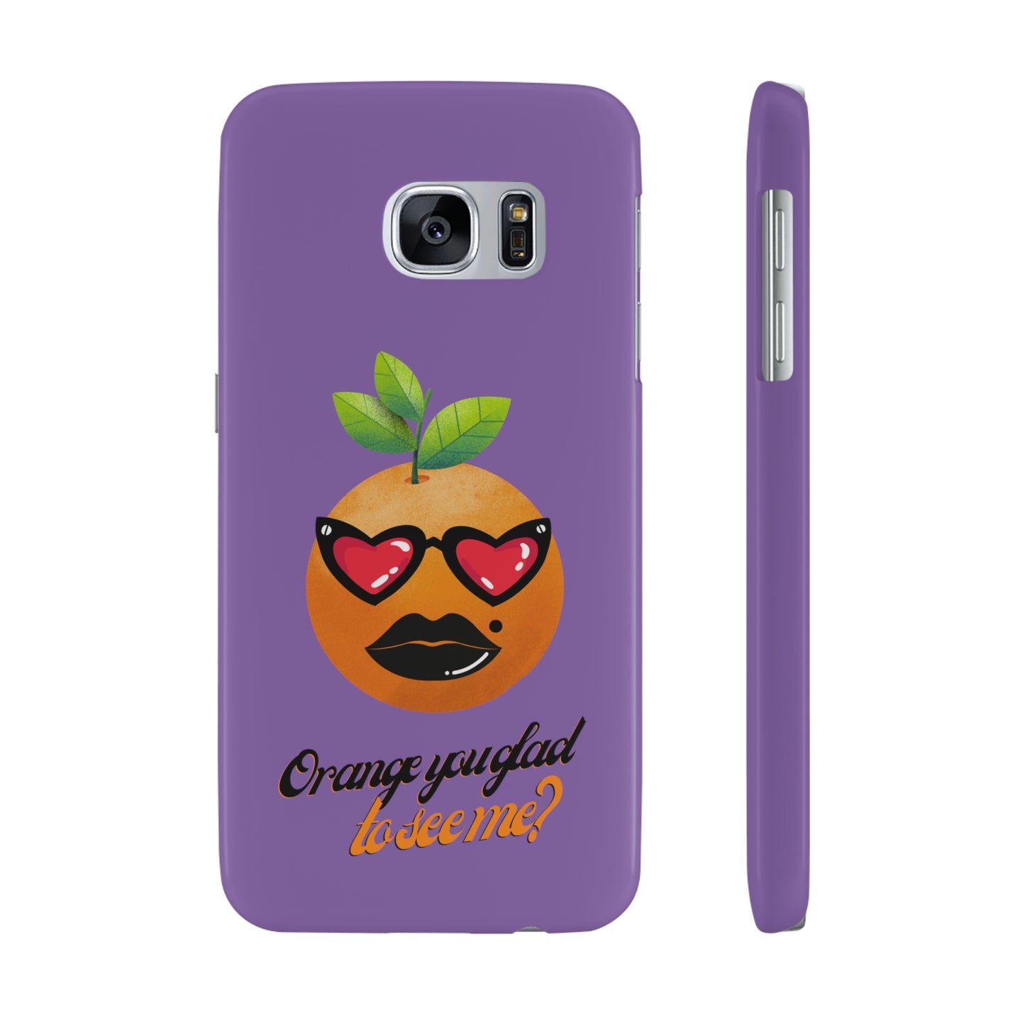 Slim Phone Cases, Case-Mate, Orange you Glad to See Me - Light Purple