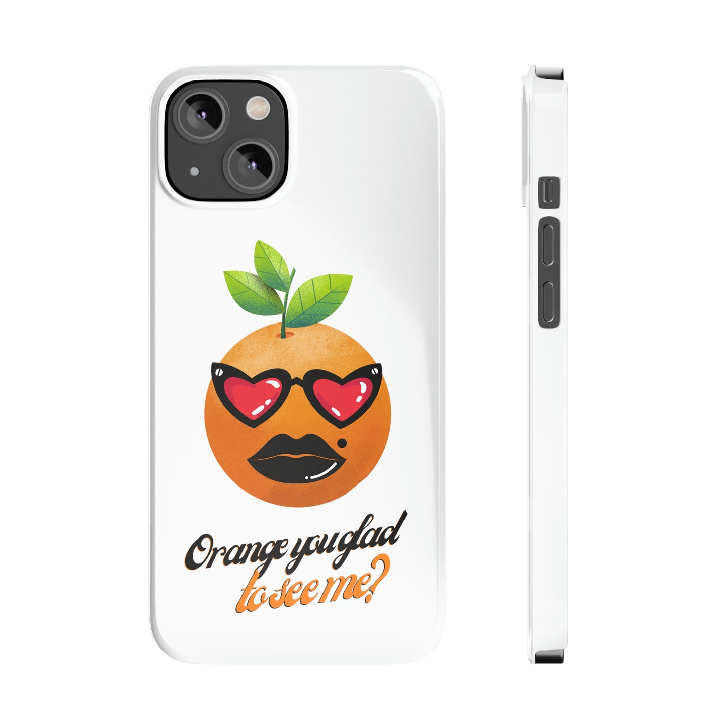 Slim Phone Cases, Case-Mate, Orange you Glad to See Me - White