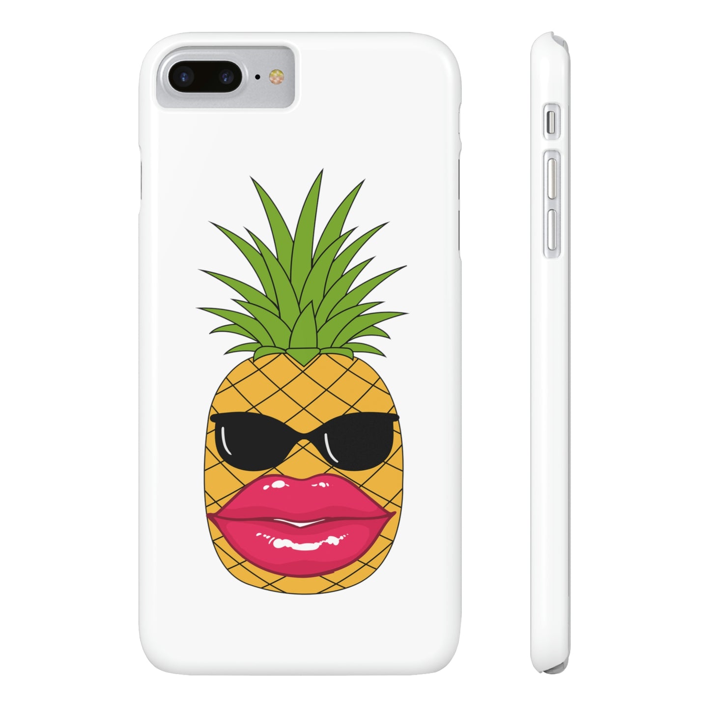 Slim Phone Cases, Case-Mate, Bougie Pineapple - White