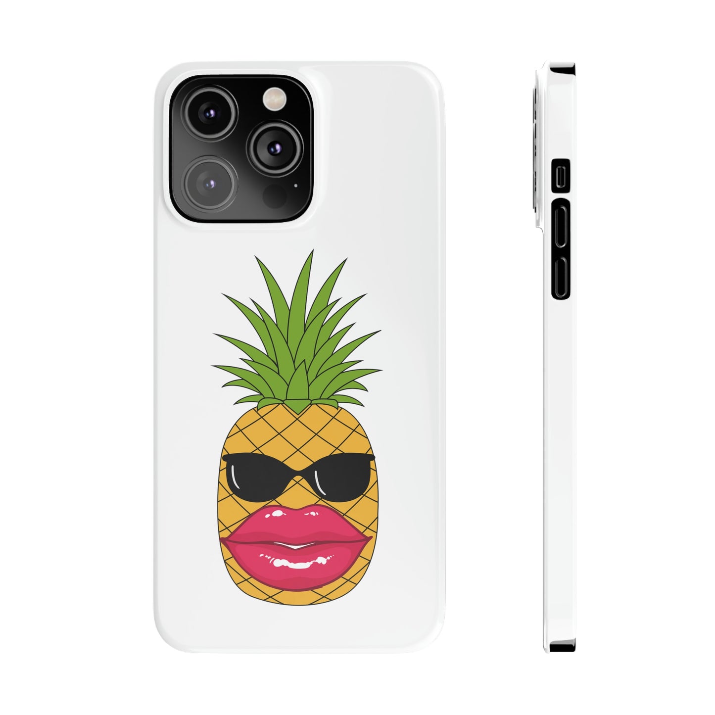 Slim Phone Cases, Case-Mate, Bougie Pineapple - White