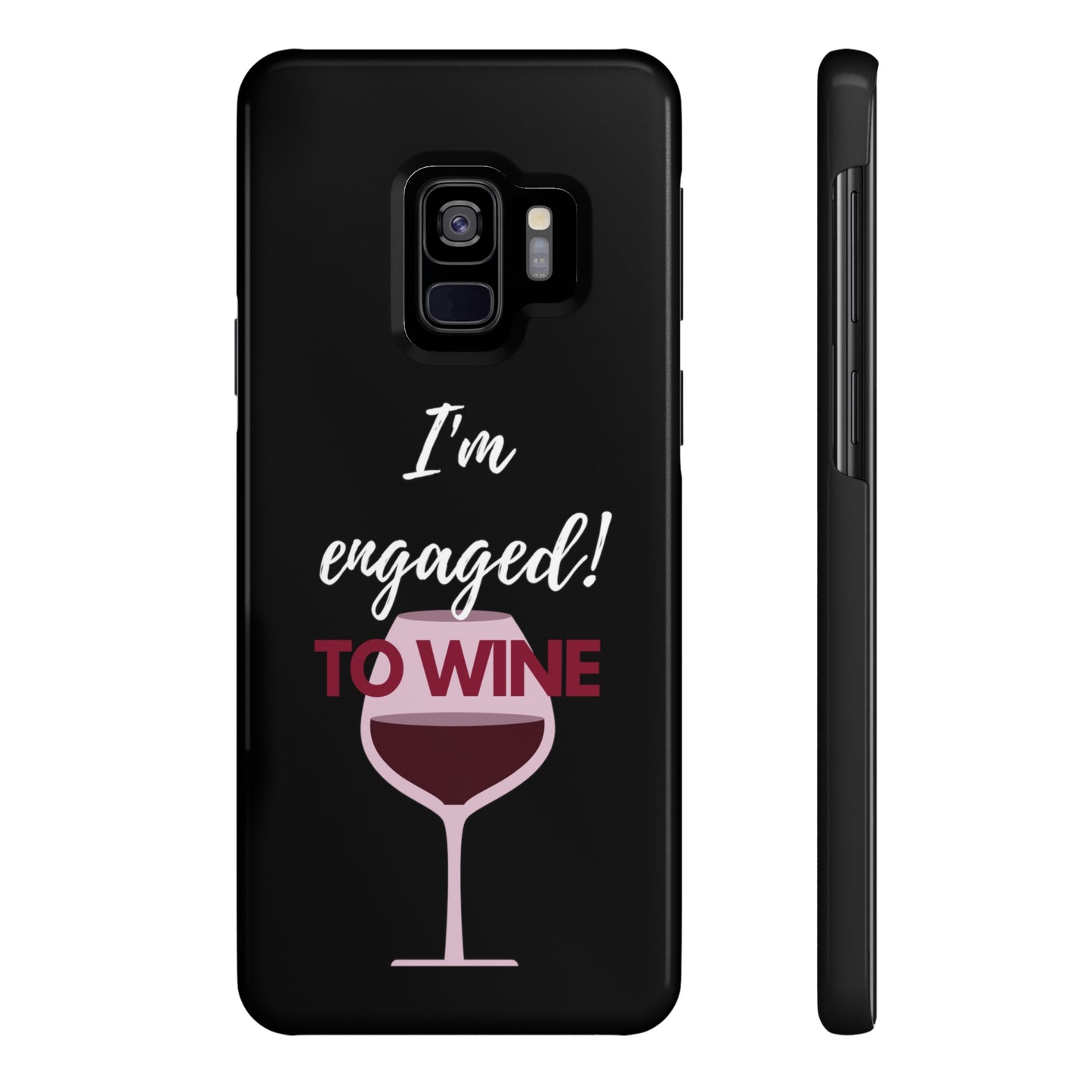 Slim Phone Cases, Case-Mate, I'm Engaged to Wine - Black