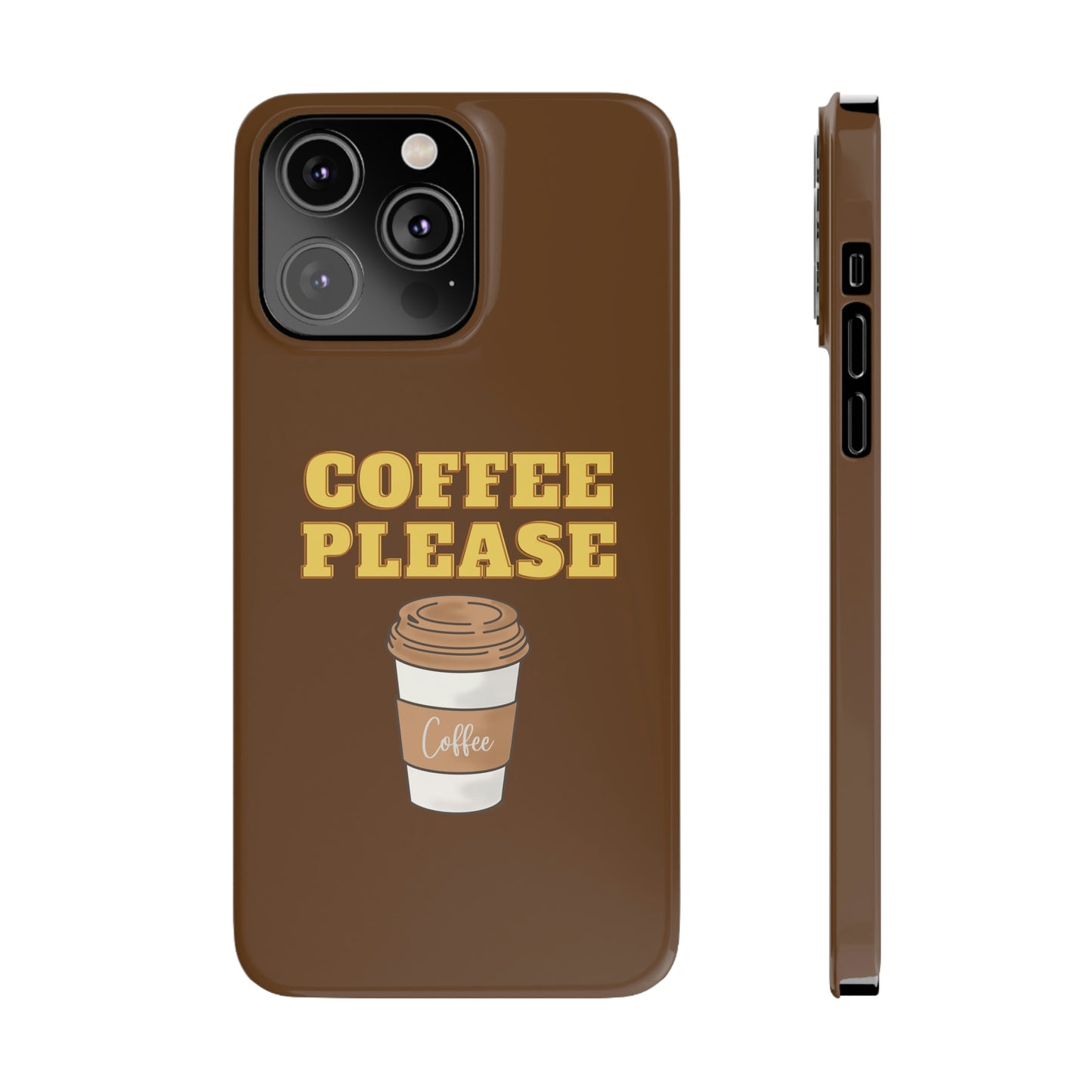 Slim Phone Cases, Case-Mate - Coffee, Please, Brown