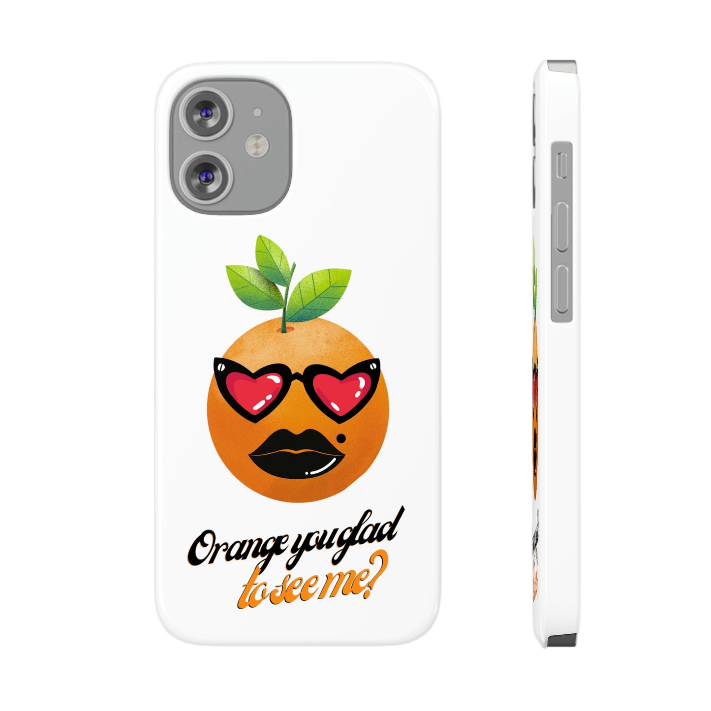Slim Phone Cases, Case-Mate, Orange you Glad to See Me - White
