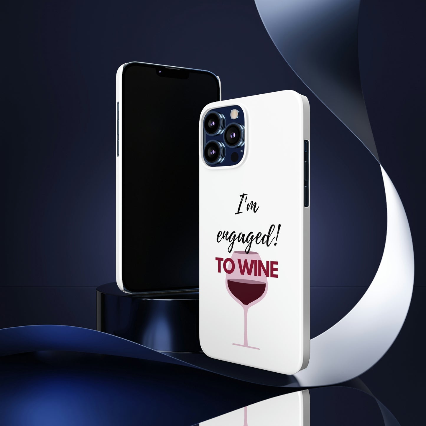 Slim Phone Cases, Case-Mate, I'm Engaged to Wine - White