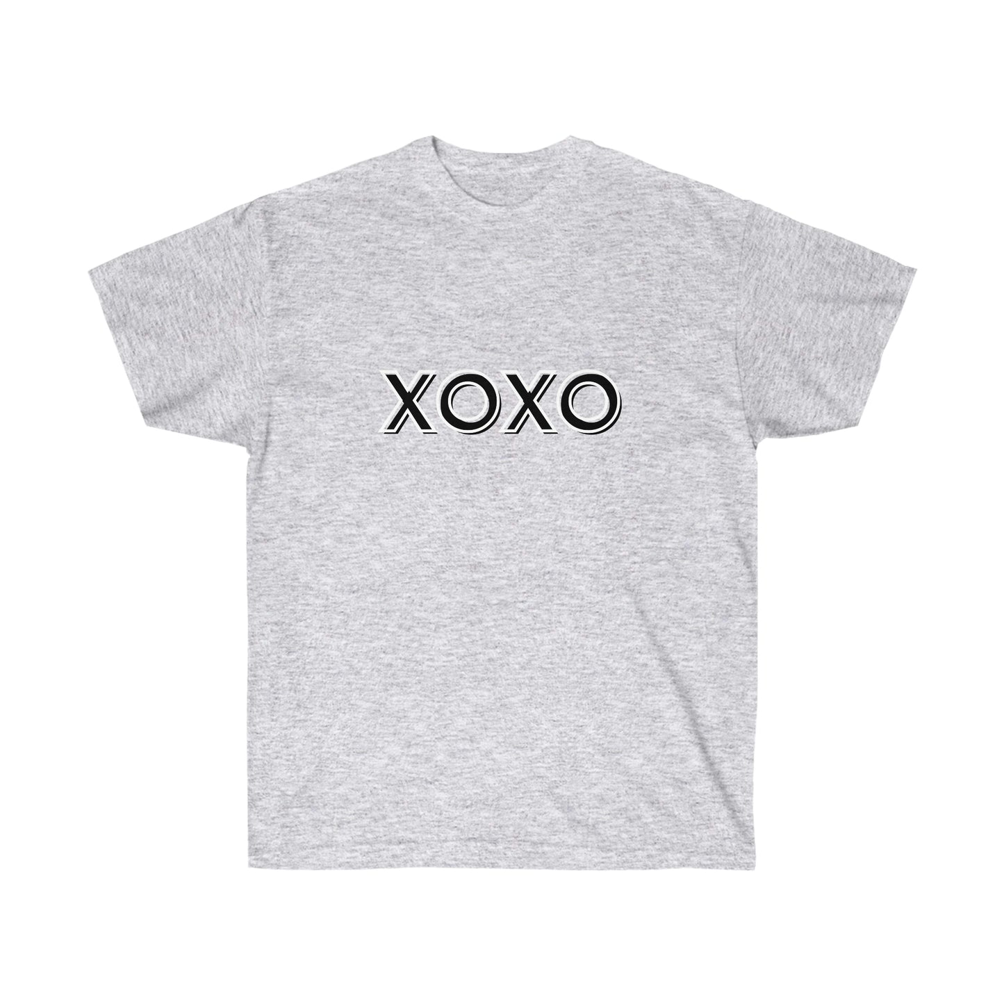 Unisex Ultra Cotton Tee XOXO - Black and White