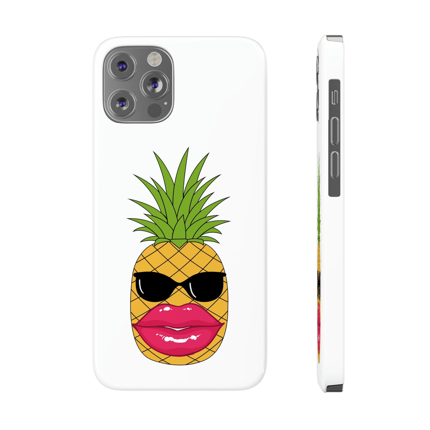 Slim Phone Cases, Case-Mate, Bougie Pineapple - White