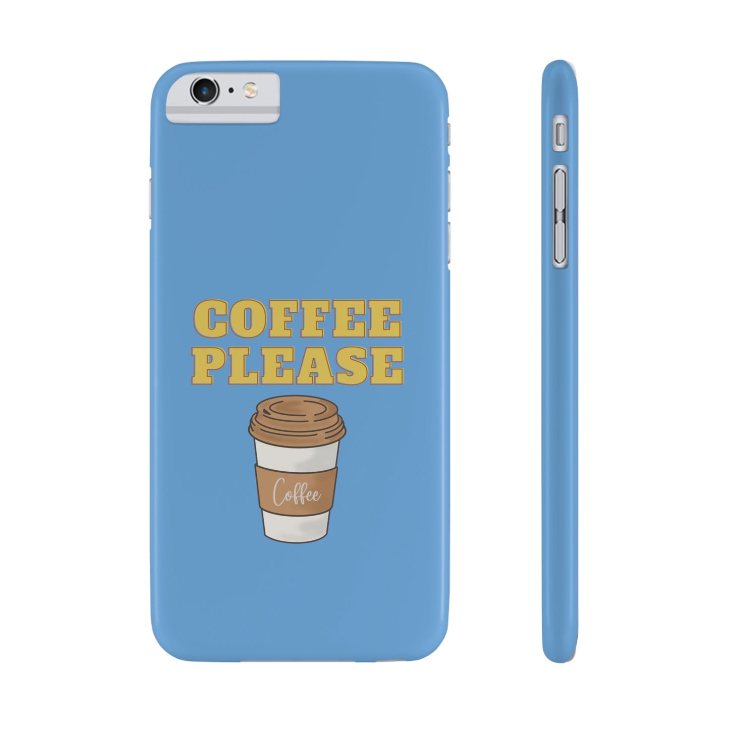 Slim Phone Cases, Case-Mate - Coffee, Please, Light Blue
