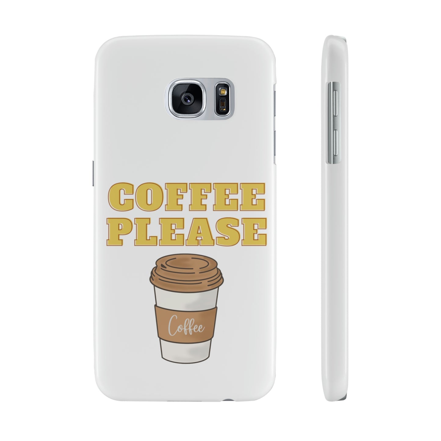 Slim Phone Cases, Case-Mate - Coffee, Please, White