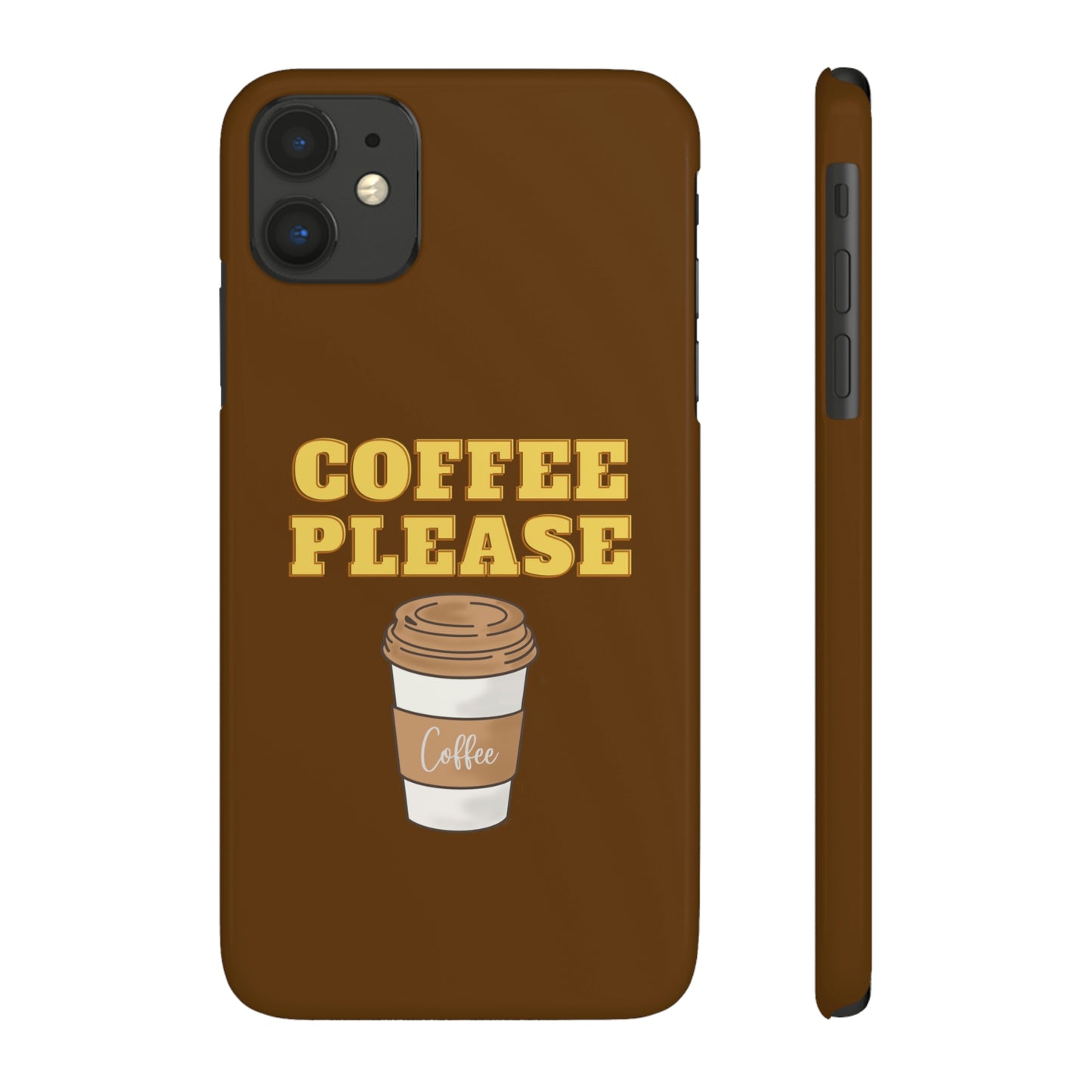 Slim Phone Cases, Case-Mate - Coffee, Please, Brown