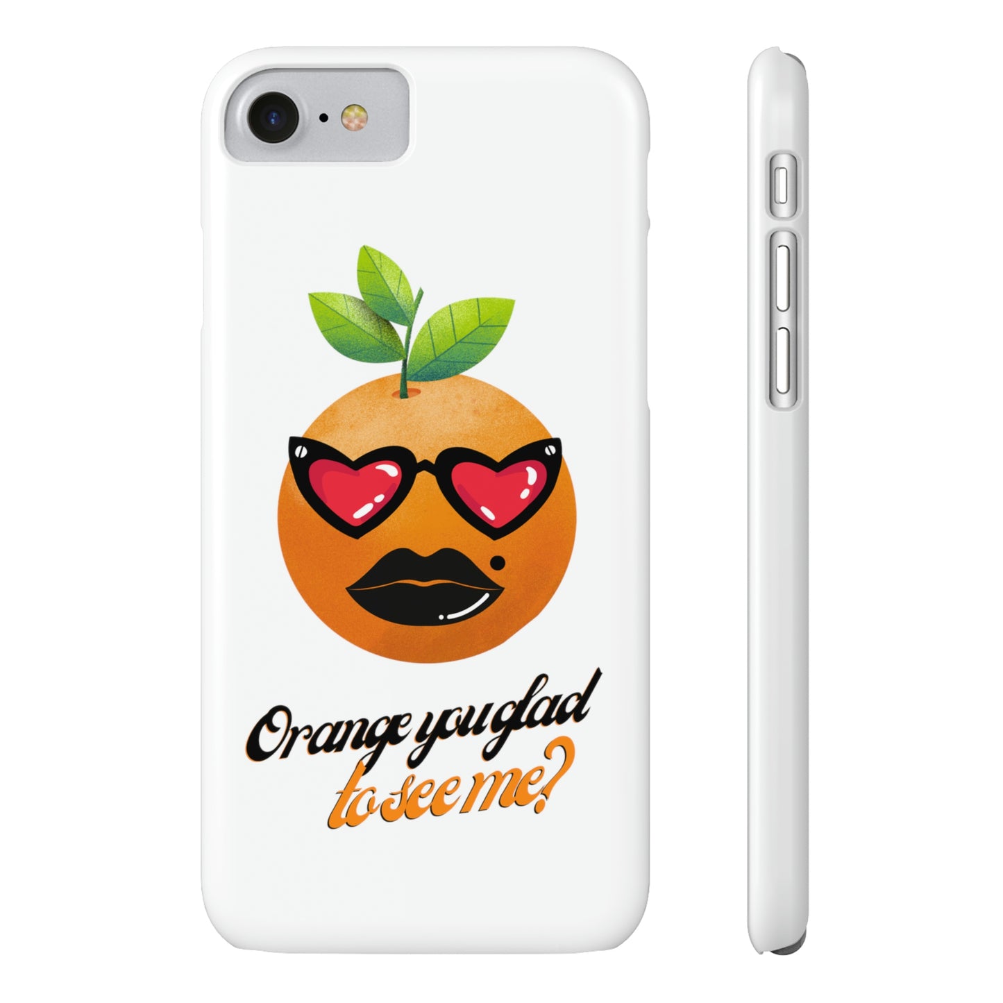 Slim Phone Cases, Case-Mate, Orange you Glad to See Me - White