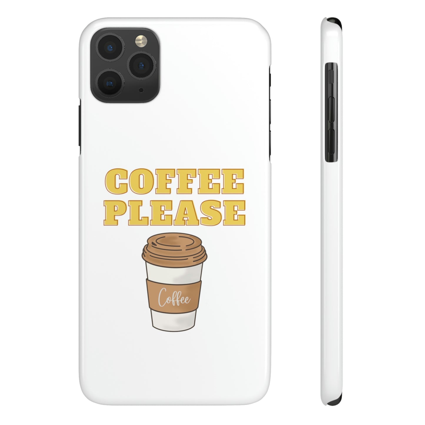 Slim Phone Cases, Case-Mate - Coffee, Please, White