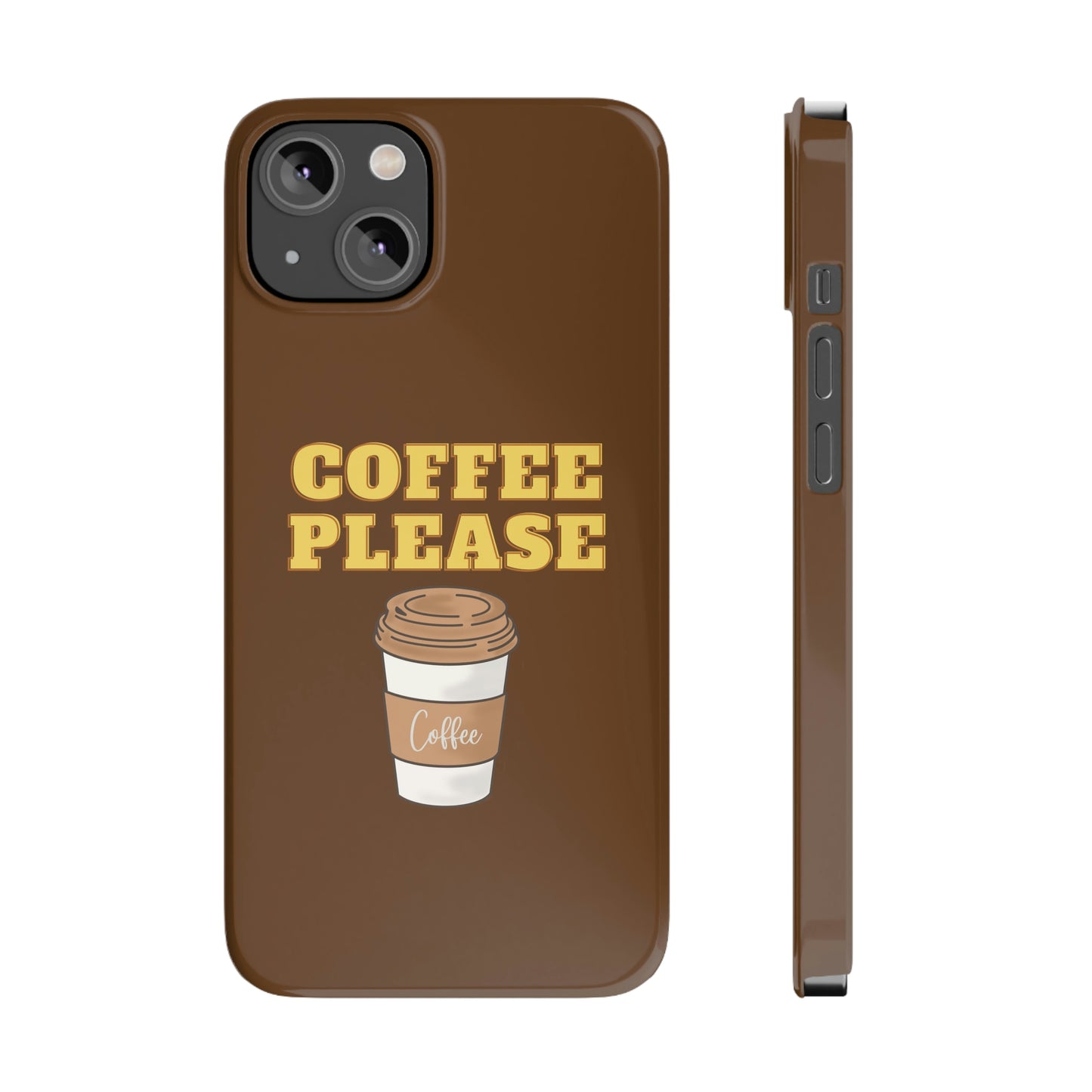 Slim Phone Cases, Case-Mate - Coffee, Please, Brown